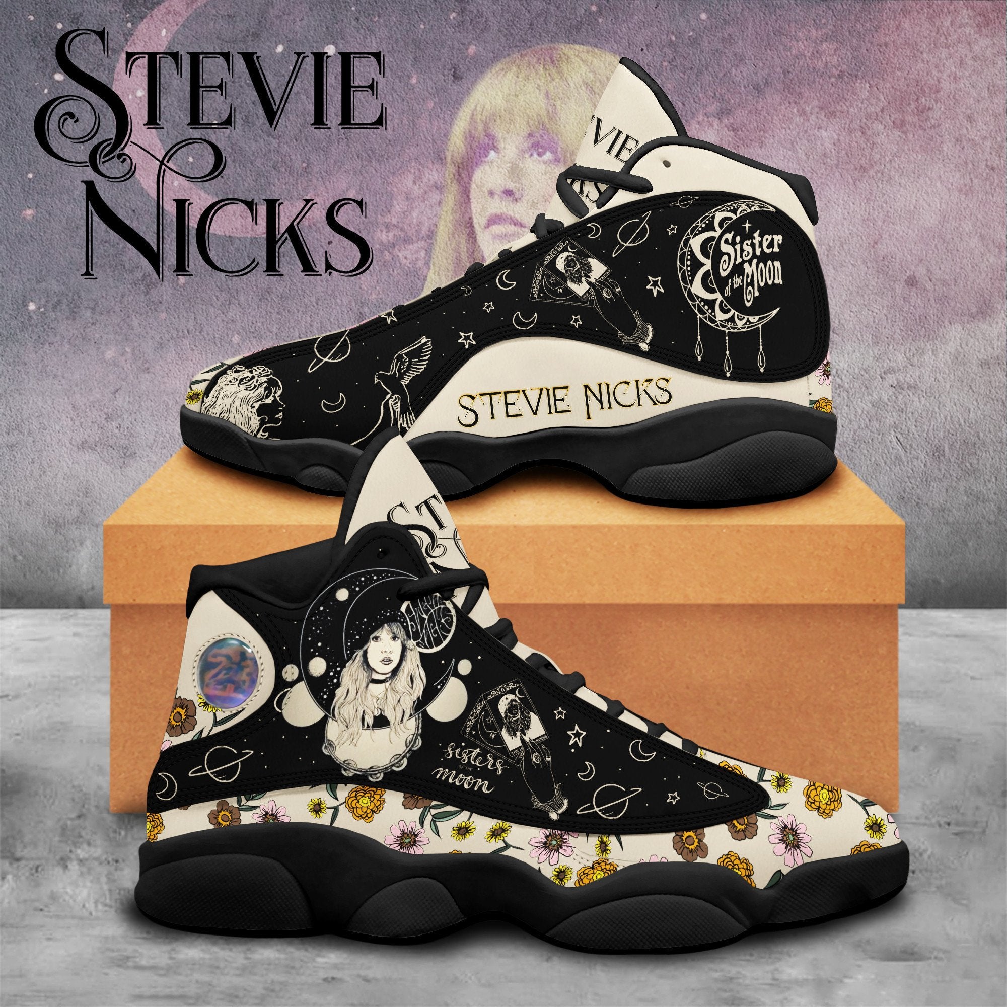 Ideafootwear Stevie Nicks AJ13 Sneakers Shoes For Men And Women
