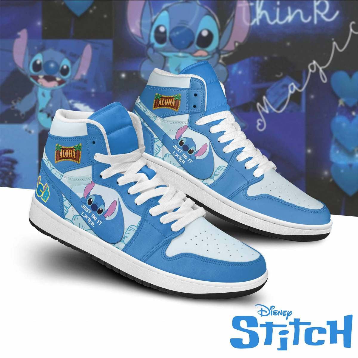 Ideafootwear Stitch AJ1 High Sneakers Shoes For Men And Women