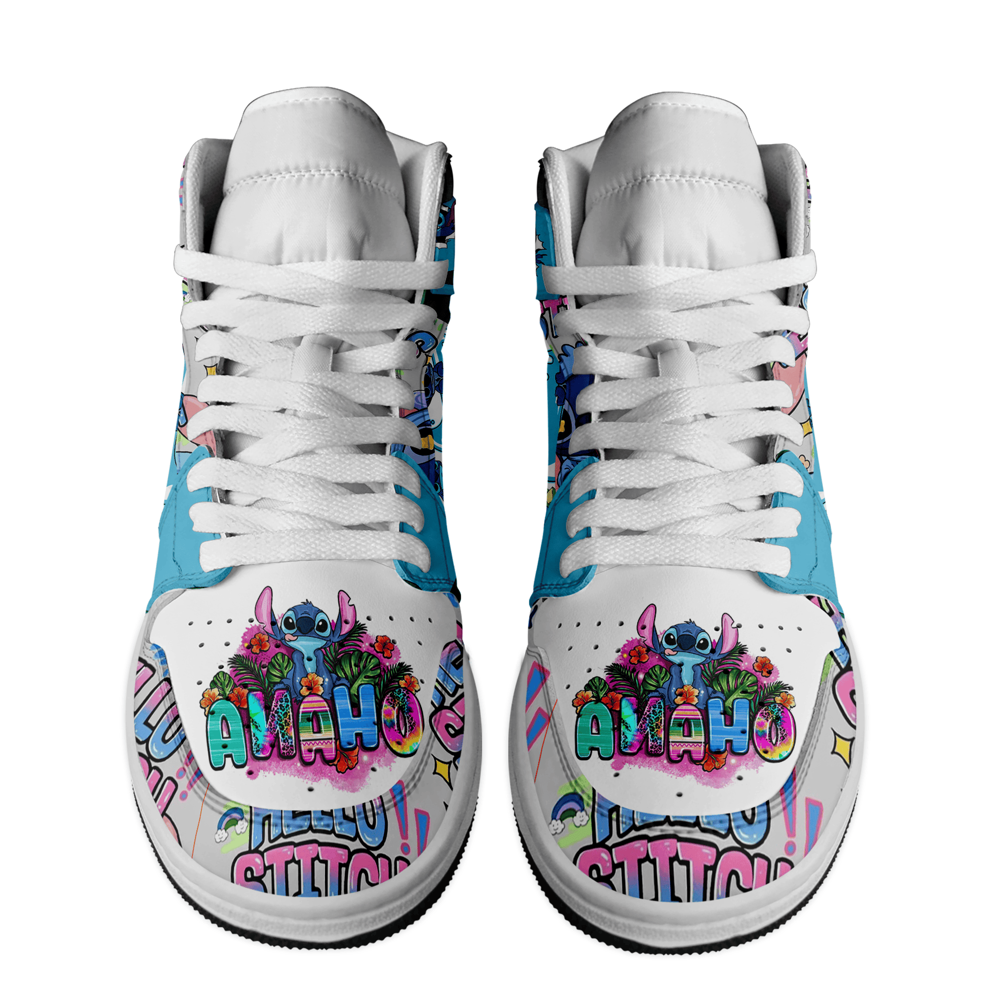 Ideafootwear Stitch AJ1 High Sneakers Shoes For Men And Women