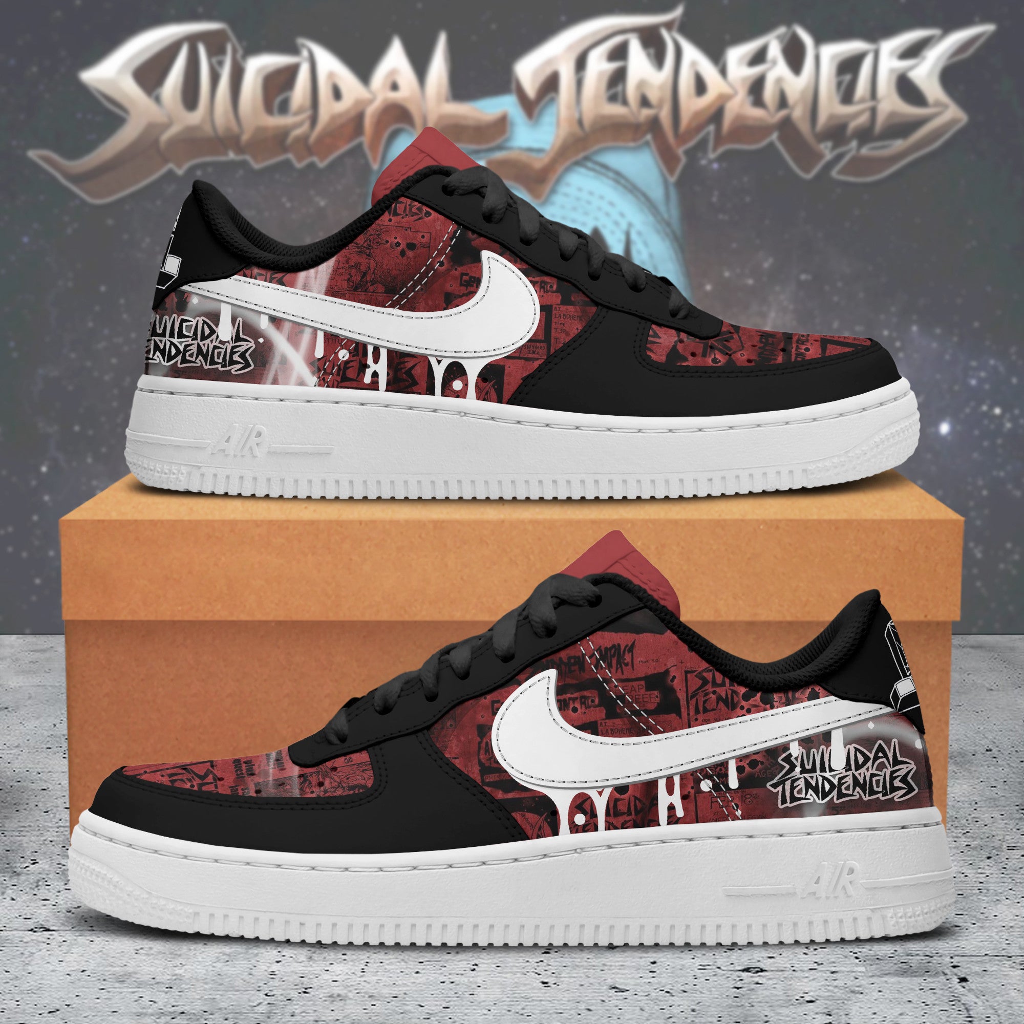 Ideafootwear Suicidal Tendencies Air Low-Top Sneakers Shoes For Men And Women
