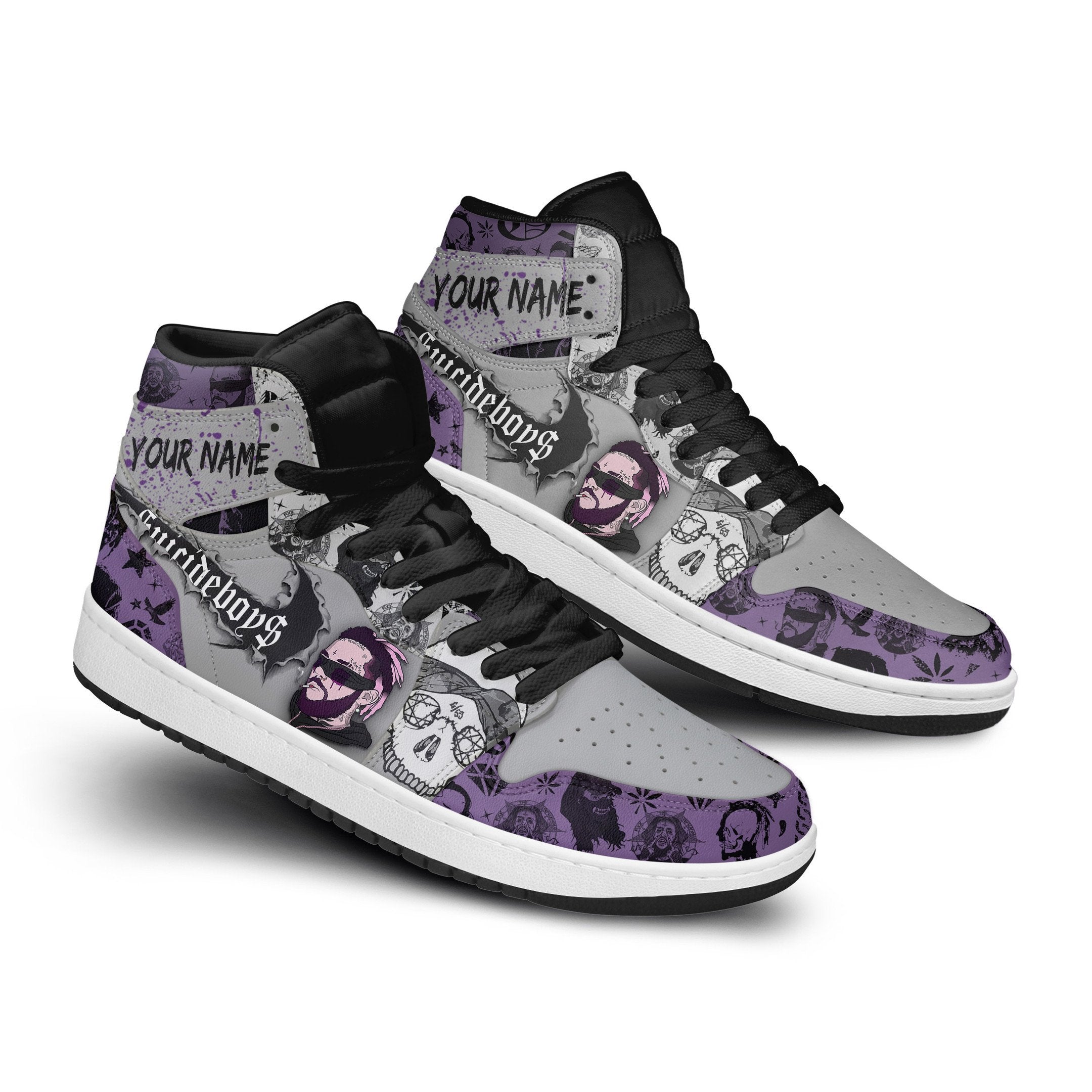 Ideafootwear Suicideboys AJ1 High Sneakers Shoes For Men And Women