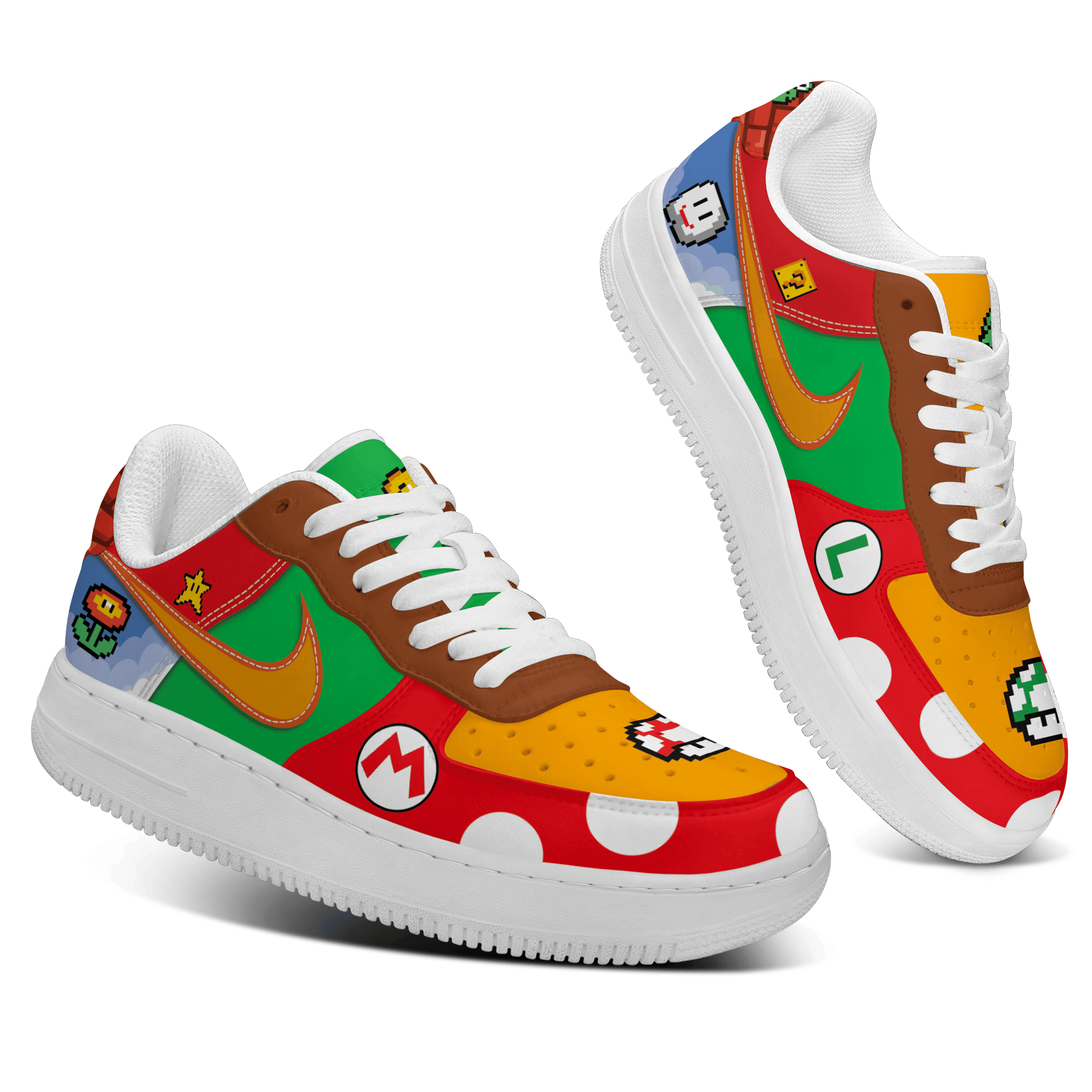 Ideafootwear Super Mario Air Low-Top Sneakers Shoes For Men And Women