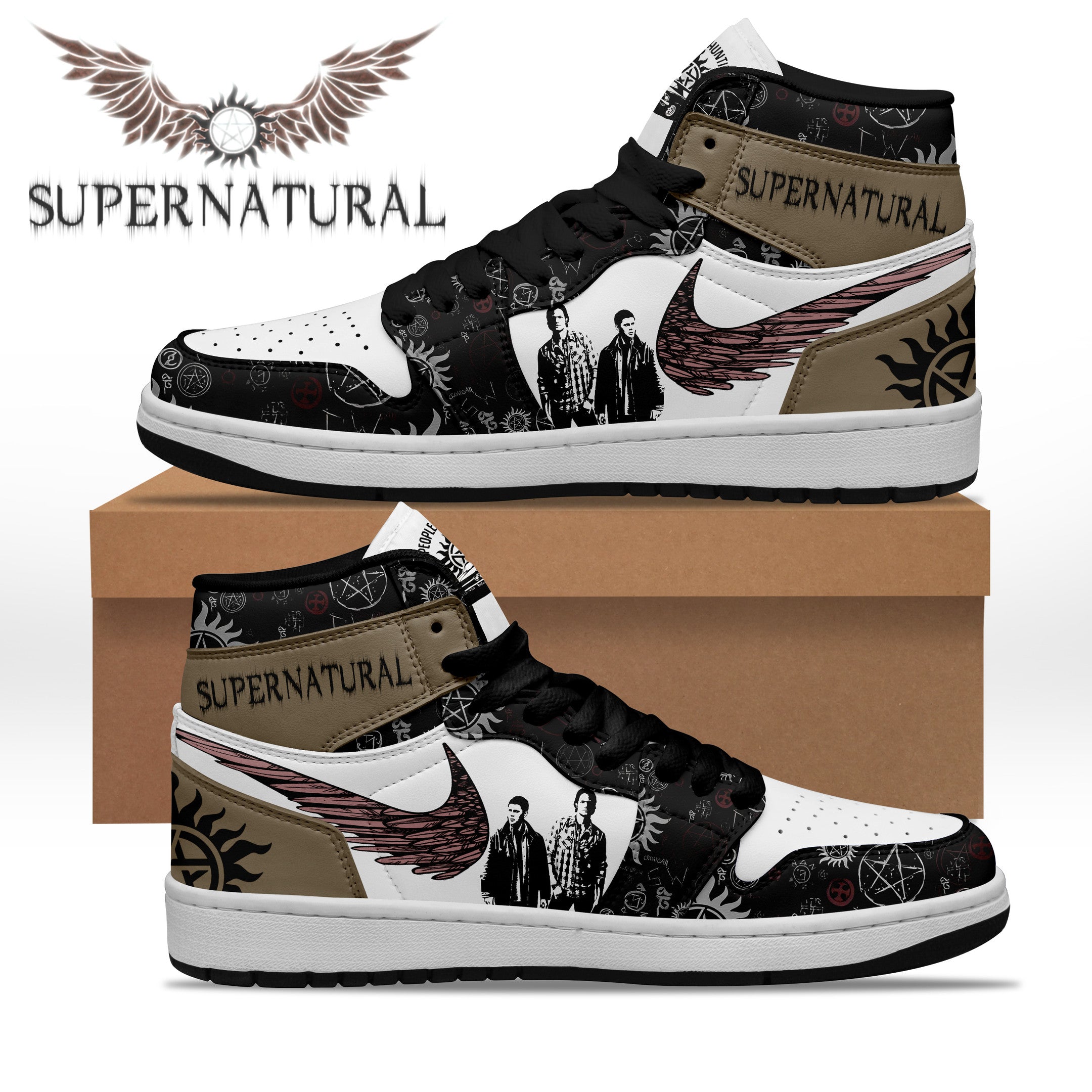Ideafootwear Supernatural AJ1 High Sneakers Shoes For Men And Women