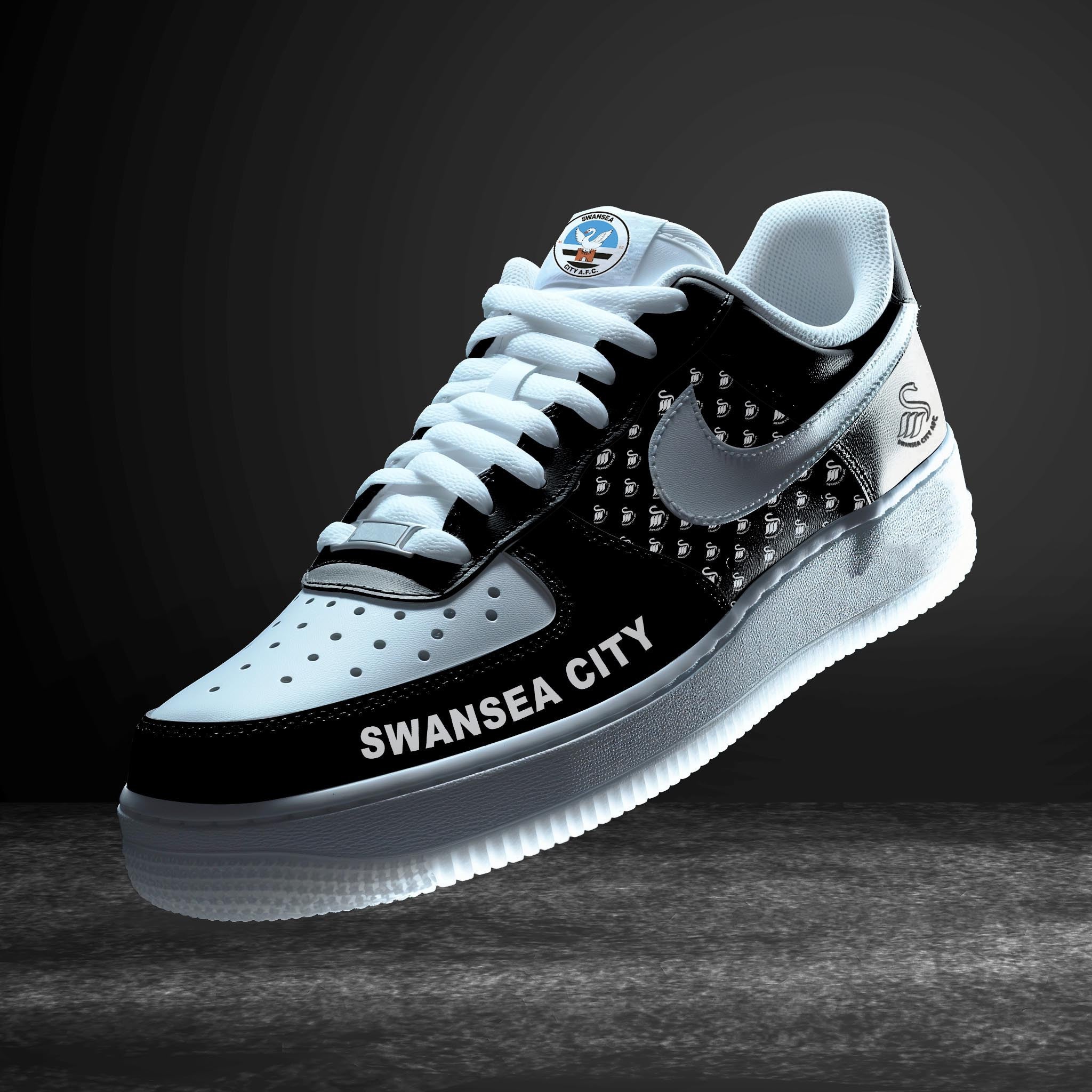 Ideafootwear Swansea City EPL Air Low-Top Sneakers Shoes For Men And Women