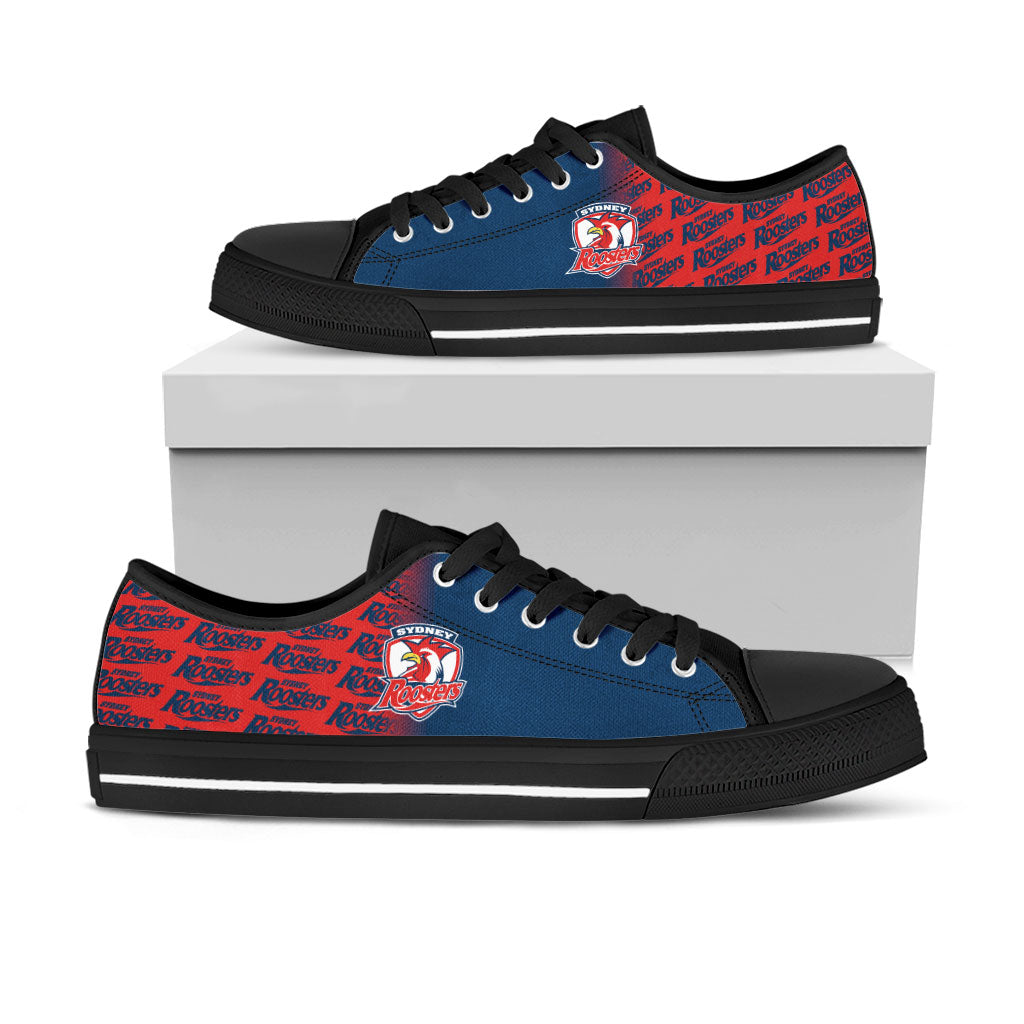 Ideafootwear Sydney Roosters Low Top Canvas Sneakers Shoes For Men And Women