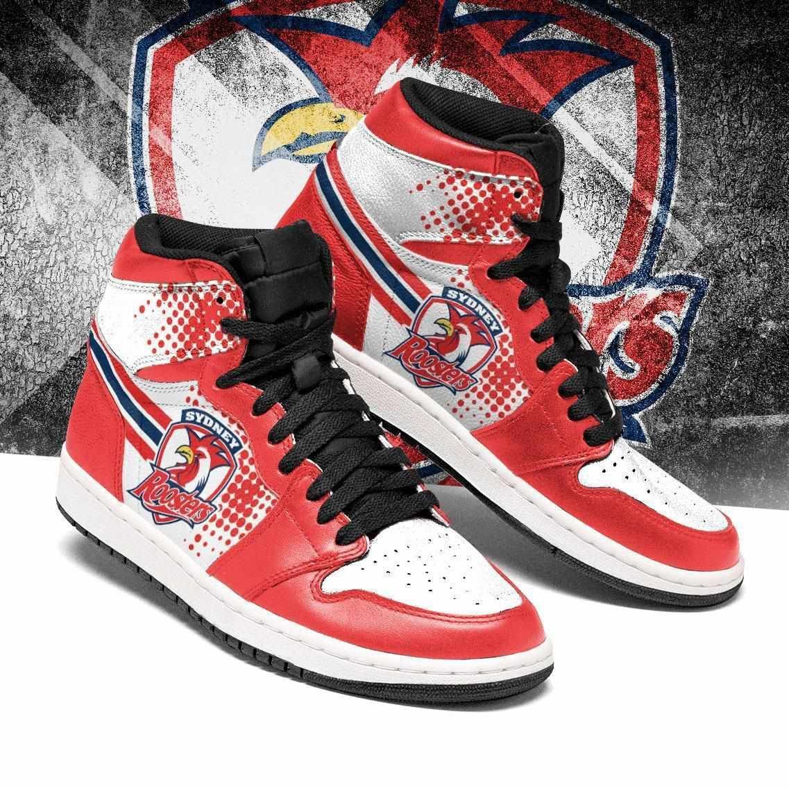 Ideafootwear Sydney Roosters NRL AJ1 High Sneakers Shoes For Men And Women