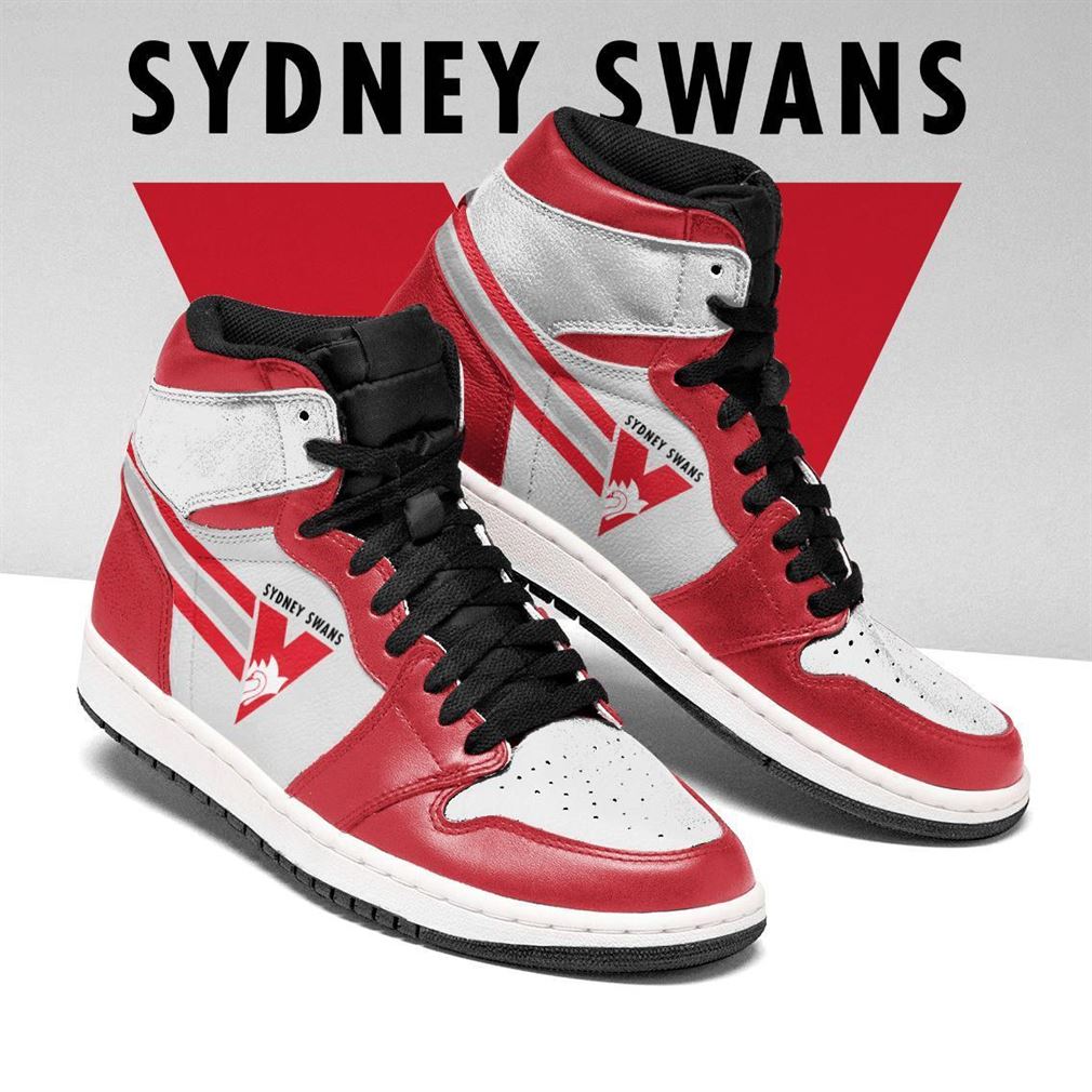 Ideafootwear Sydney Swans AFL AJ1 High Sneakers Shoes For Men And Women