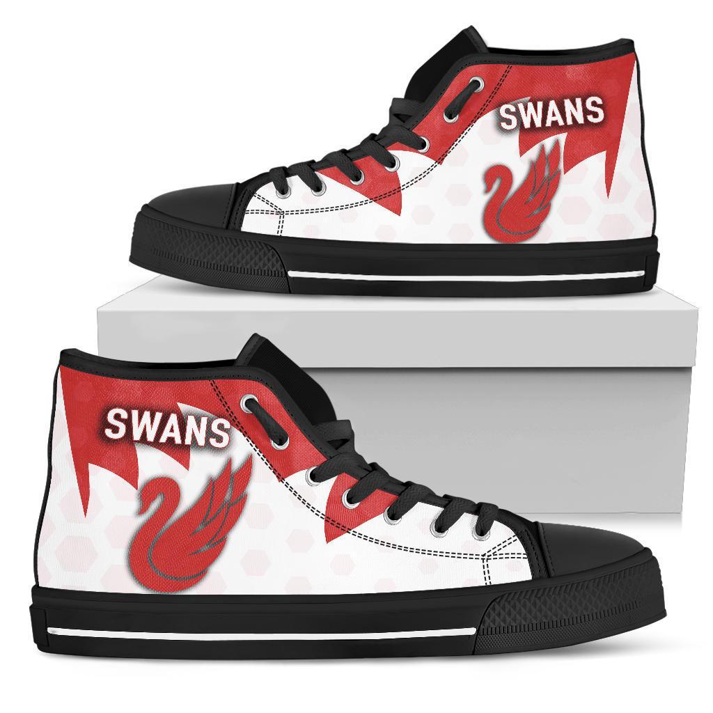 Ideafootwear Sydney Swans High Top Canvas Sneakers Shoes For Men And Women