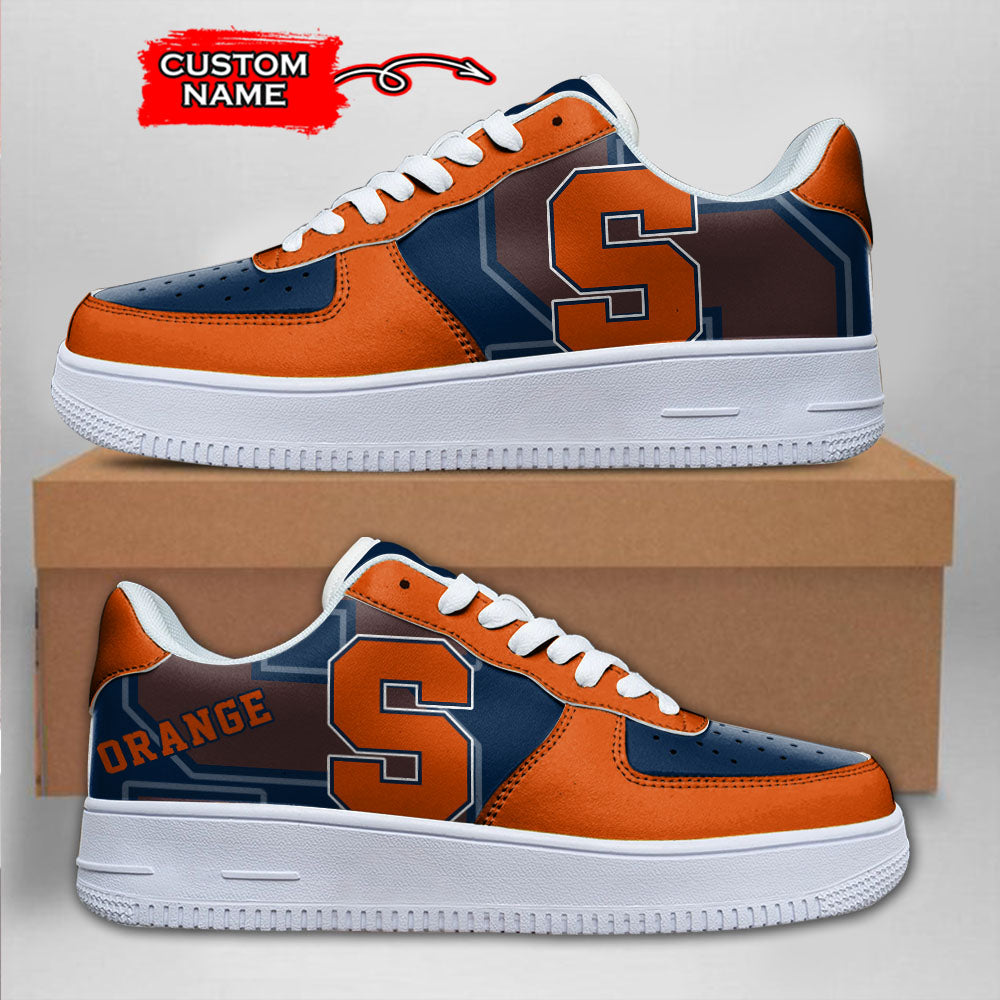 Ideafootwear Syracuse Orange NCAA Air Low-Top Sneakers Shoes For Men And Women