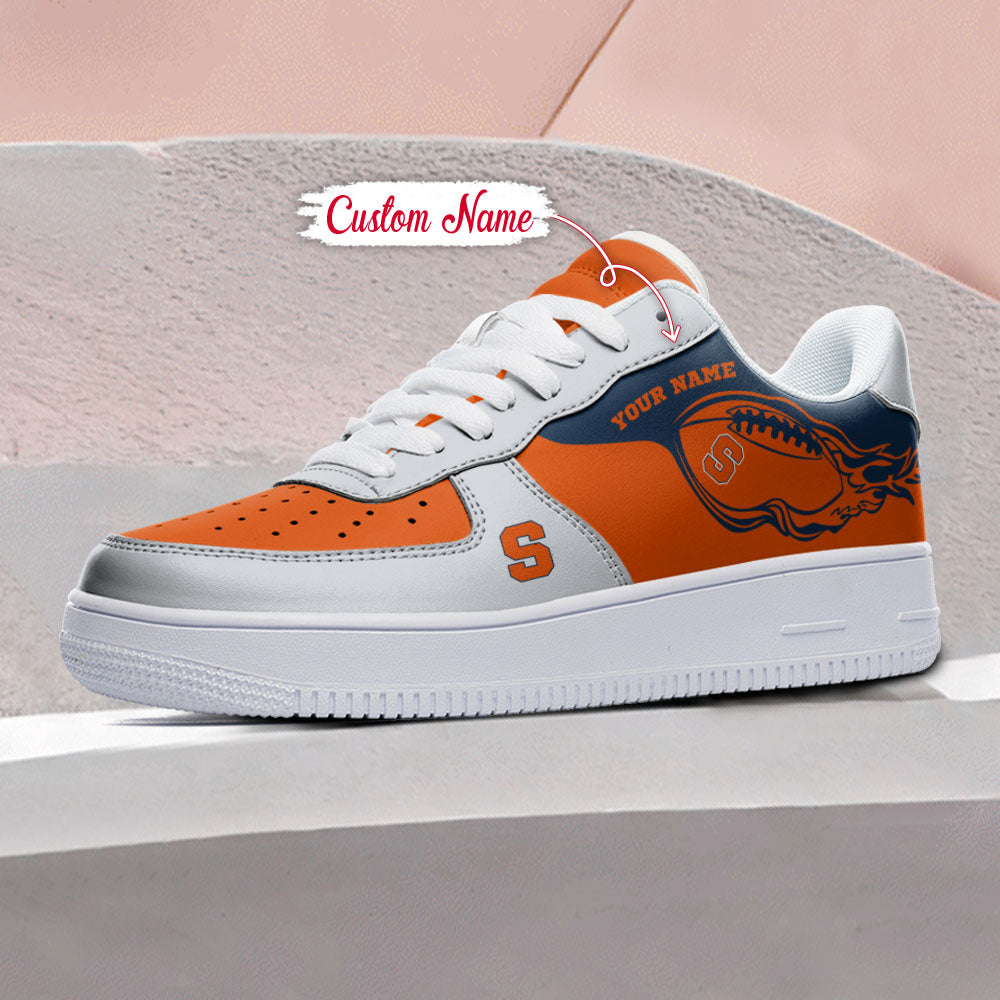 Ideafootwear Syracuse Orange NCAA Air Low-Top Sneakers Shoes For Men And Women