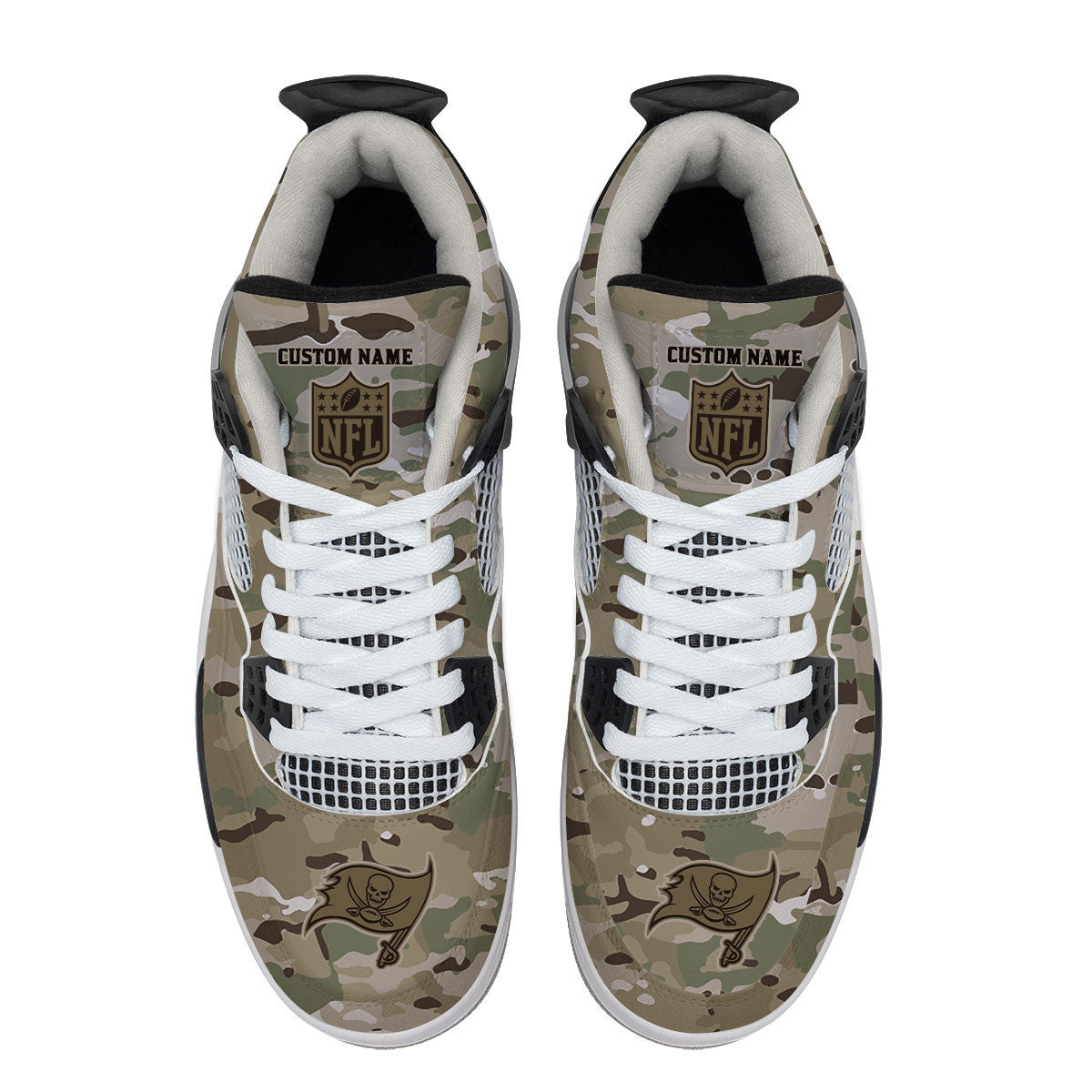 Ideafootwear Tampa Bay Buccaneers AJ4 Sneakers Shoes For Men And Women