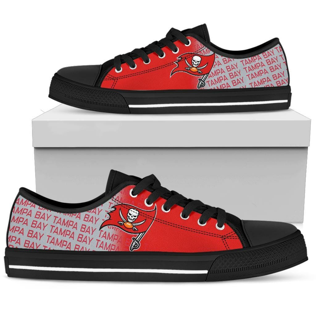 Ideafootwear Tampa Bay Buccaneers Low Top Canvas Sneakers Shoes For Men And Women