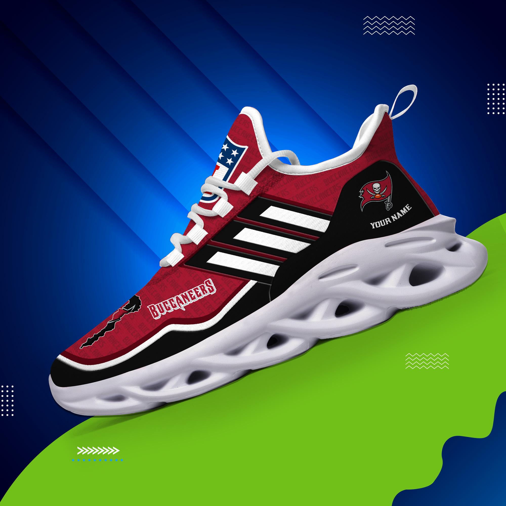 Ideafootwear Tampa Bay Buccaneers Max Soul Shoes Sneakers For Men And Women