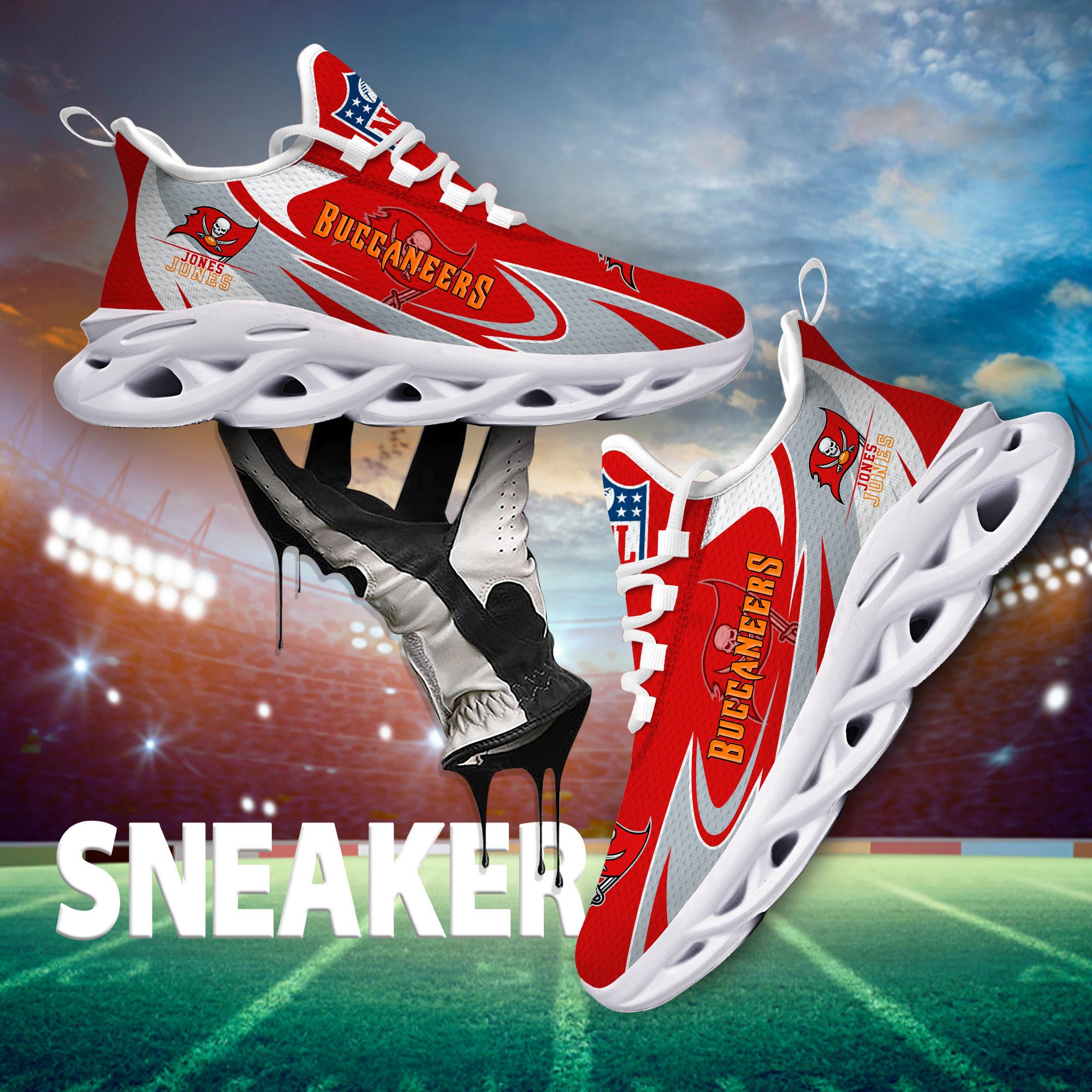 Ideafootwear Tampa Bay Buccaneers Max Soul Shoes Sneakers For Men And Women