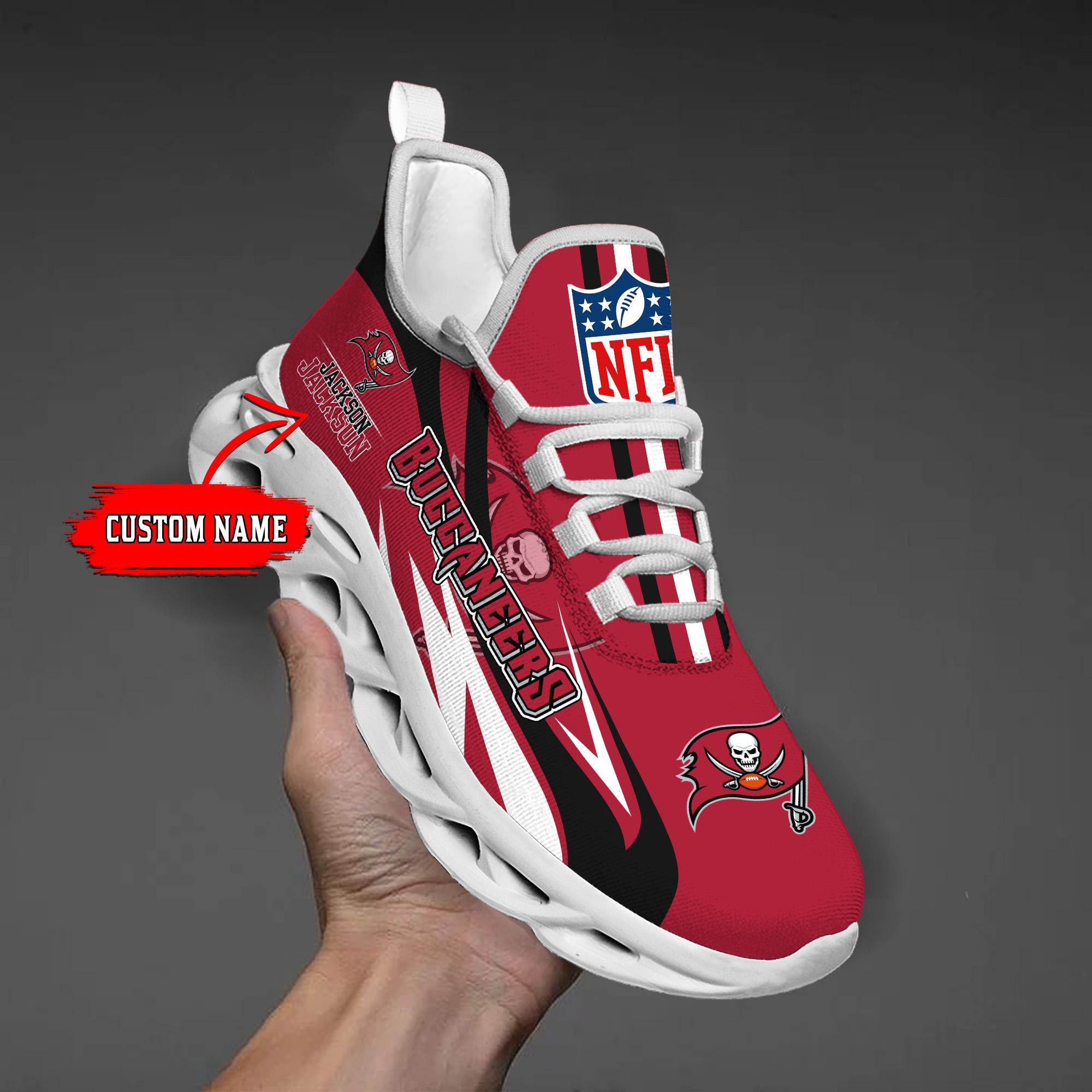 Ideafootwear Tampa Bay Buccaneers Max Soul Shoes Sneakers For Men And Women