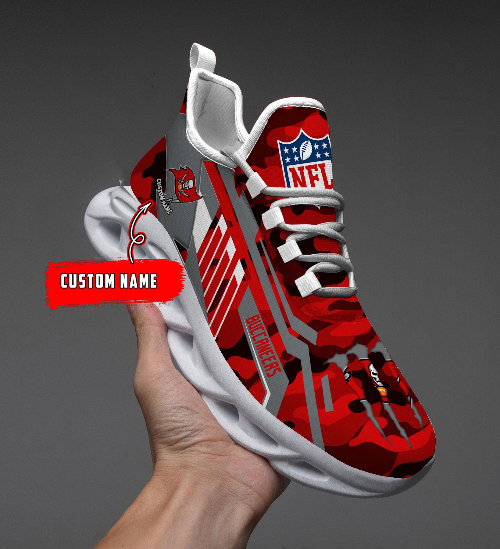 Ideafootwear Tampa Bay Buccaneers Max Soul Shoes Sneakers For Men And Women