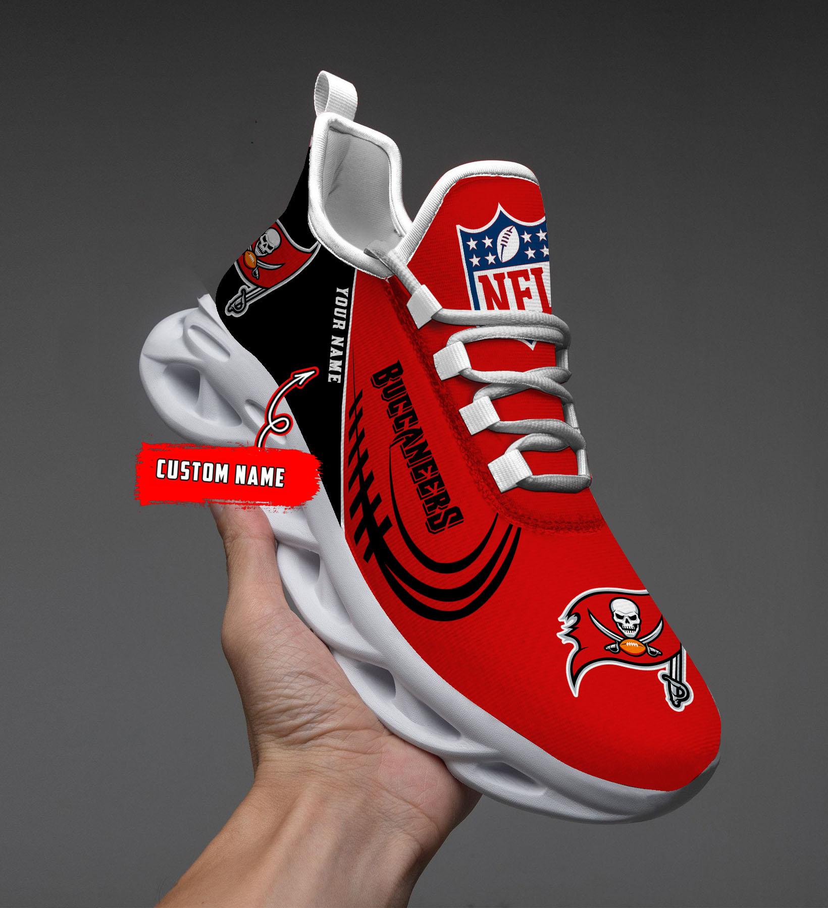 Ideafootwear Tampa Bay Buccaneers Max Soul Shoes Sneakers For Men And Women