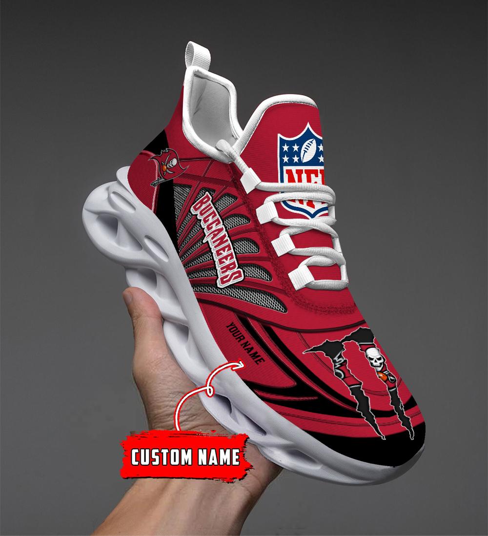 Ideafootwear Tampa Bay Buccaneers Max Soul Shoes Sneakers For Men And Women