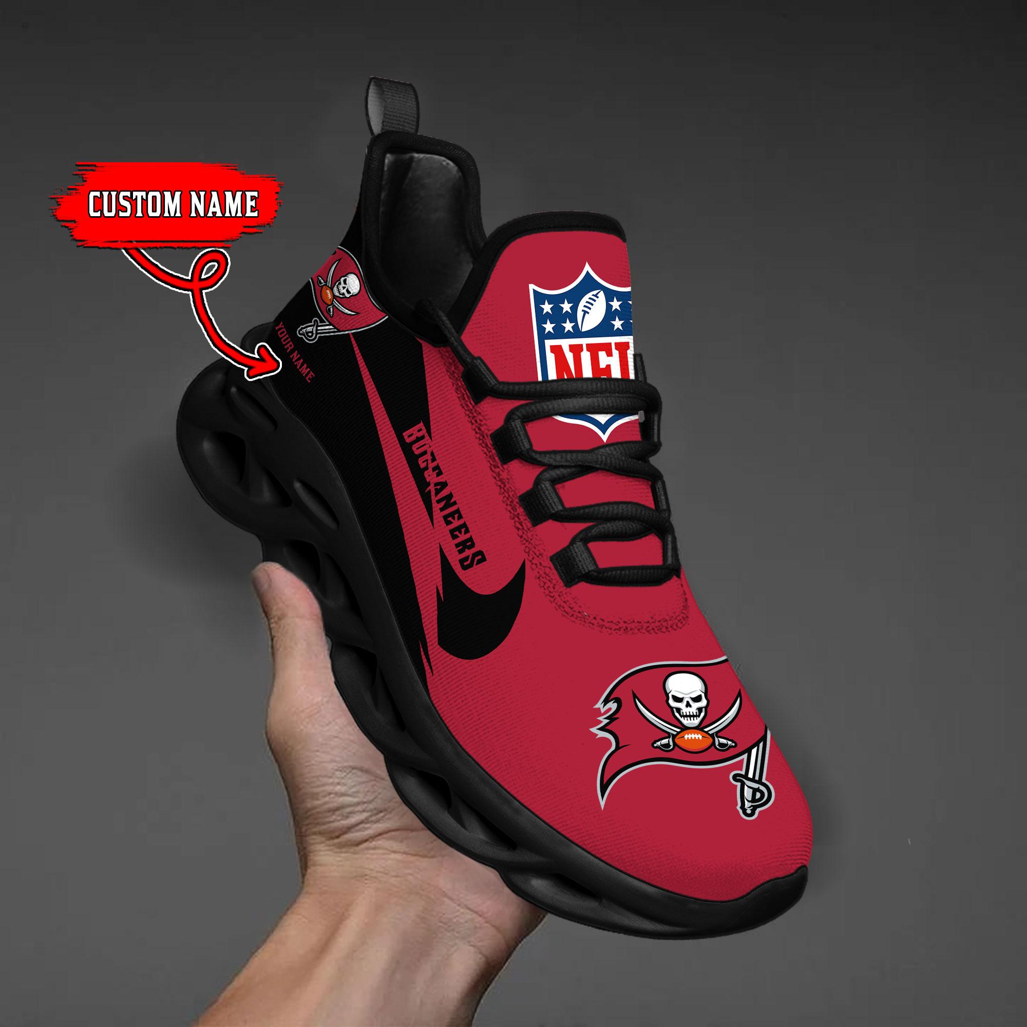 Ideafootwear Tampa Bay Buccaneers Max Soul Shoes Sneakers For Men And Women
