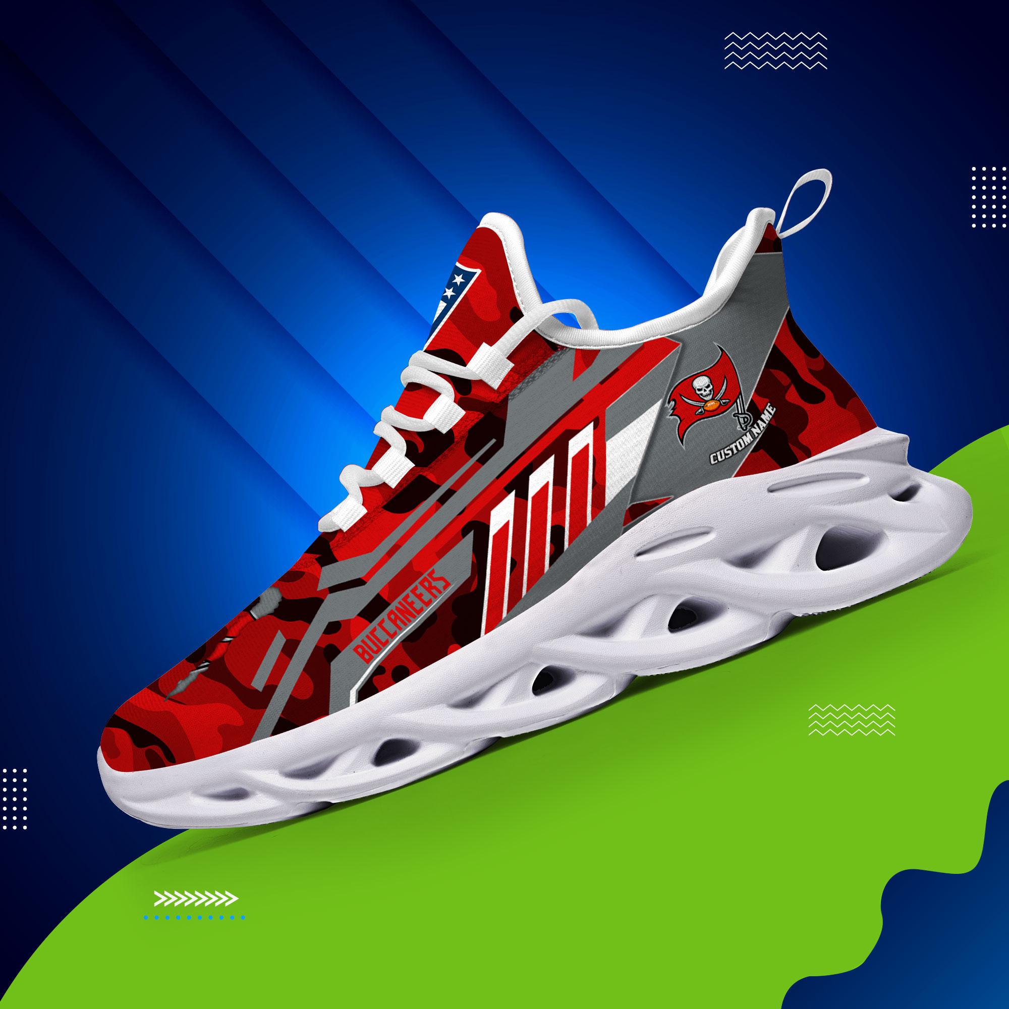 Ideafootwear Tampa Bay Buccaneers Max Soul Shoes Sneakers For Men And Women