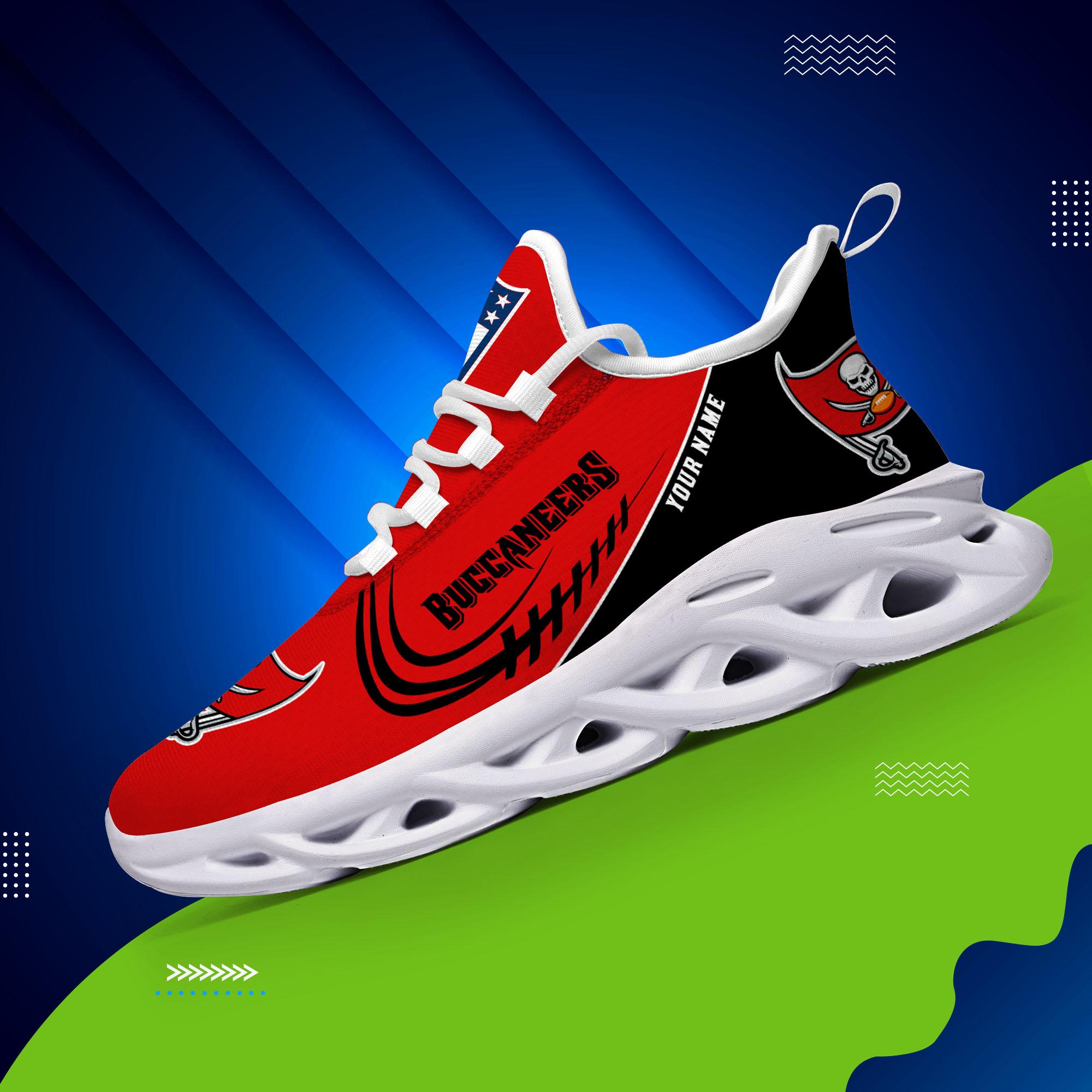 Ideafootwear Tampa Bay Buccaneers Max Soul Shoes Sneakers For Men And Women