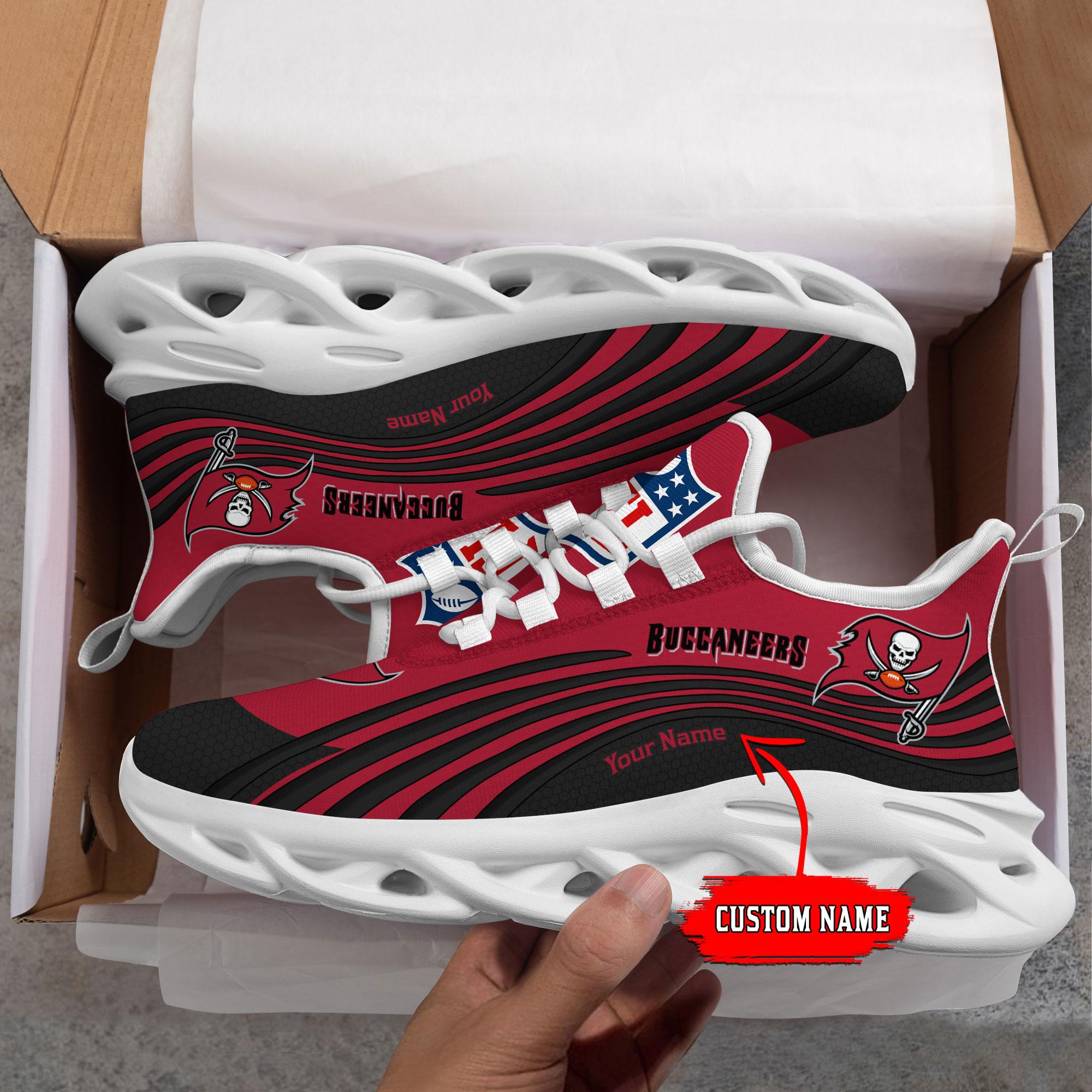 Ideafootwear Tampa Bay Buccaneers Max Soul Shoes Sneakers For Men And Women