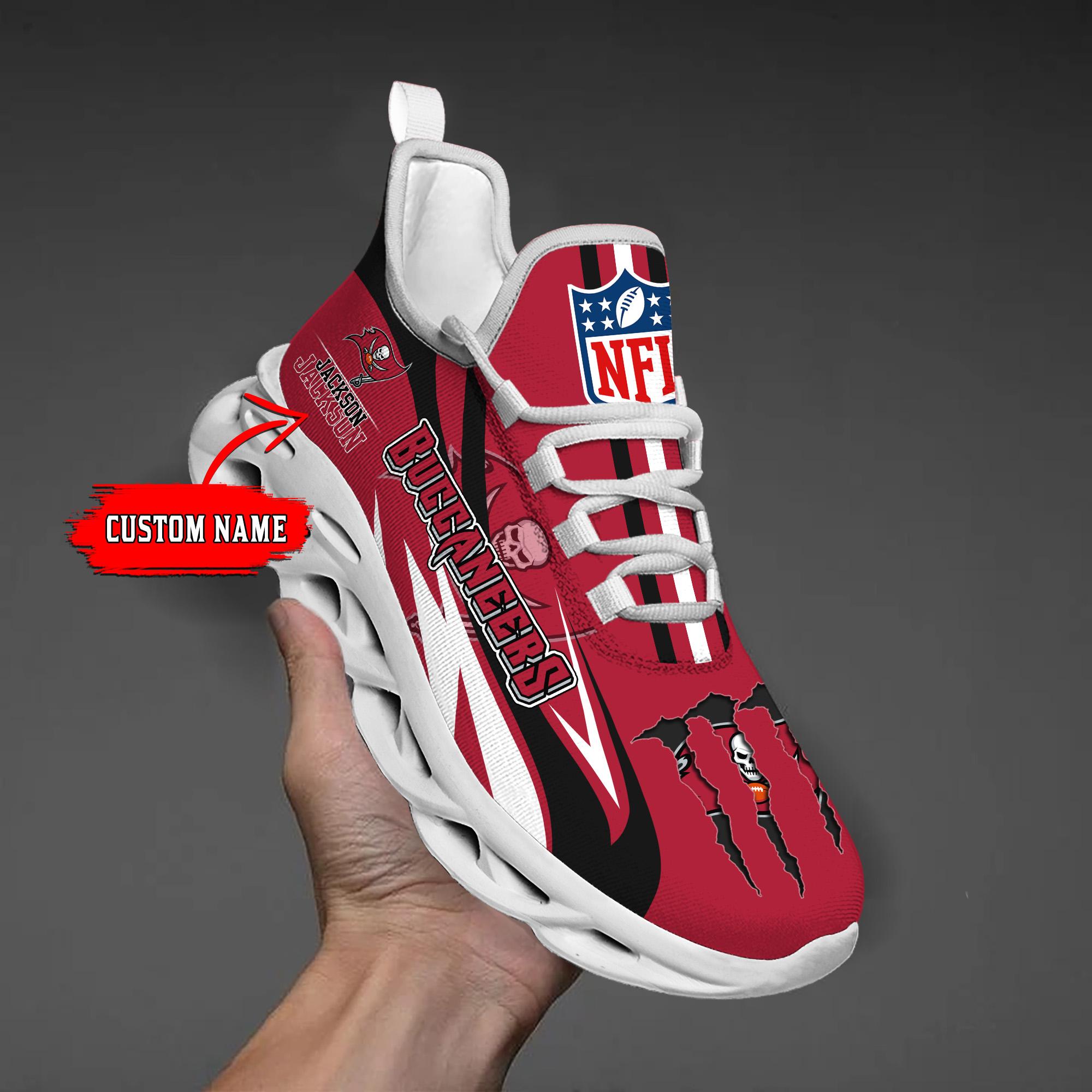 Ideafootwear Tampa Bay Buccaneers Max Soul Shoes Sneakers For Men And Women