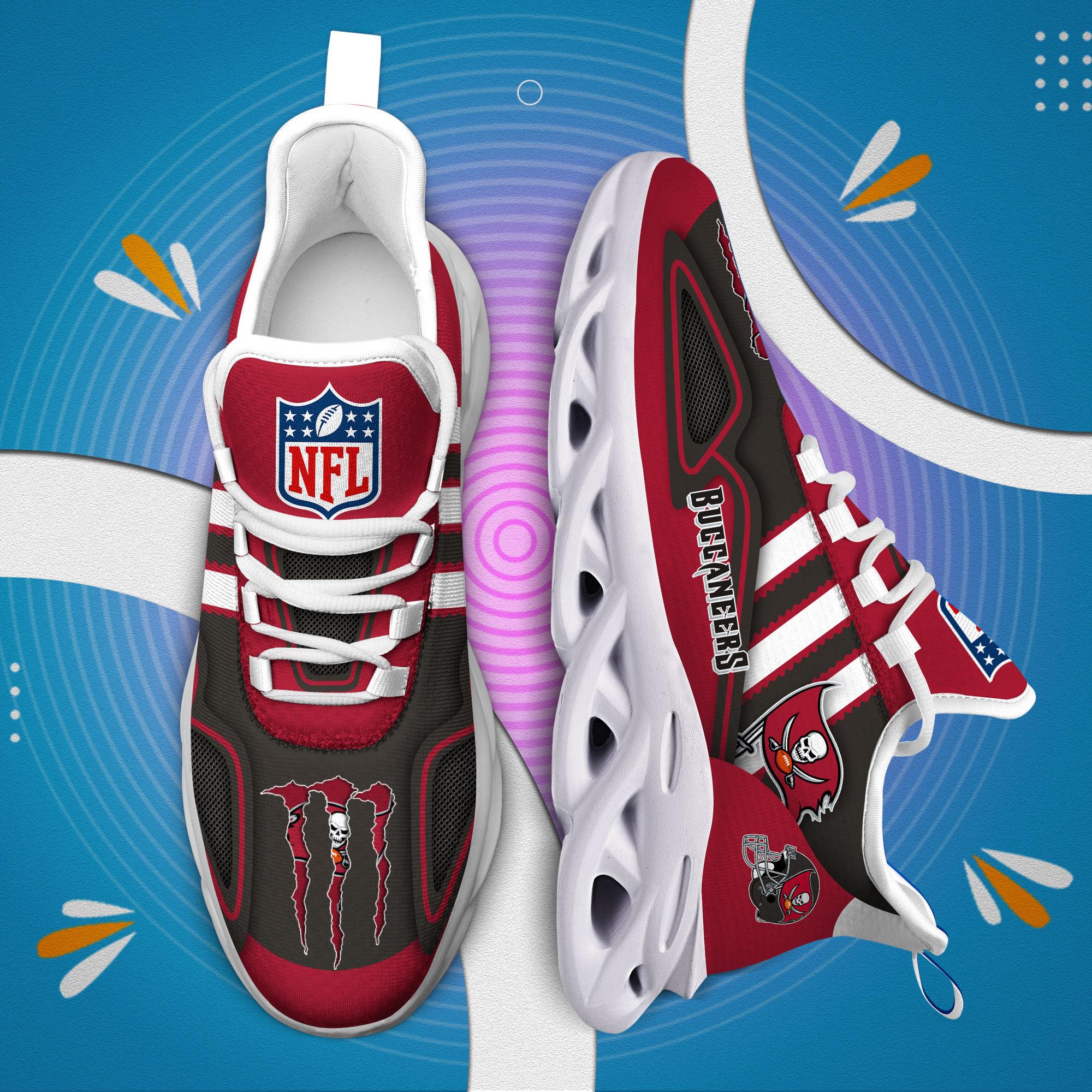 Ideafootwear Tampa Bay Buccaneers Max Soul Shoes Sneakers For Men And Women