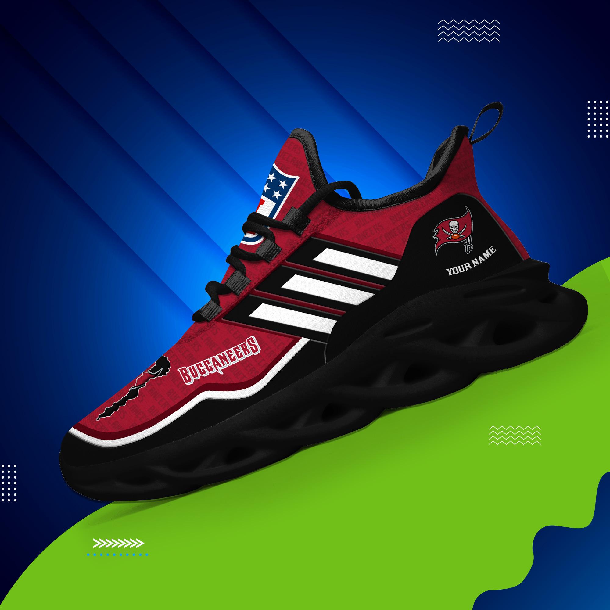 Ideafootwear Tampa Bay Buccaneers Max Soul Shoes Sneakers For Men And Women