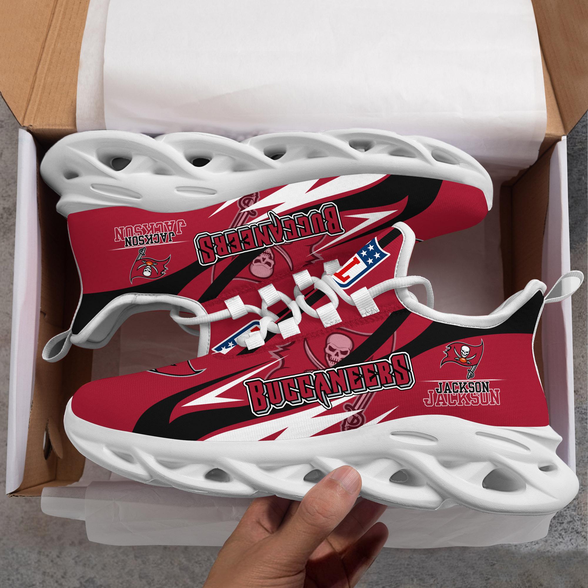 Ideafootwear Tampa Bay Buccaneers Max Soul Shoes Sneakers For Men And Women