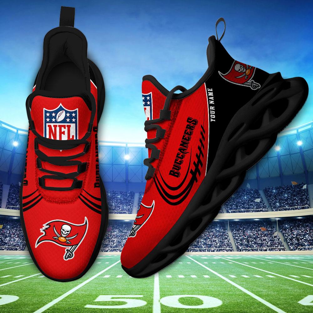 Ideafootwear Tampa Bay Buccaneers Max Soul Shoes Sneakers For Men And Women