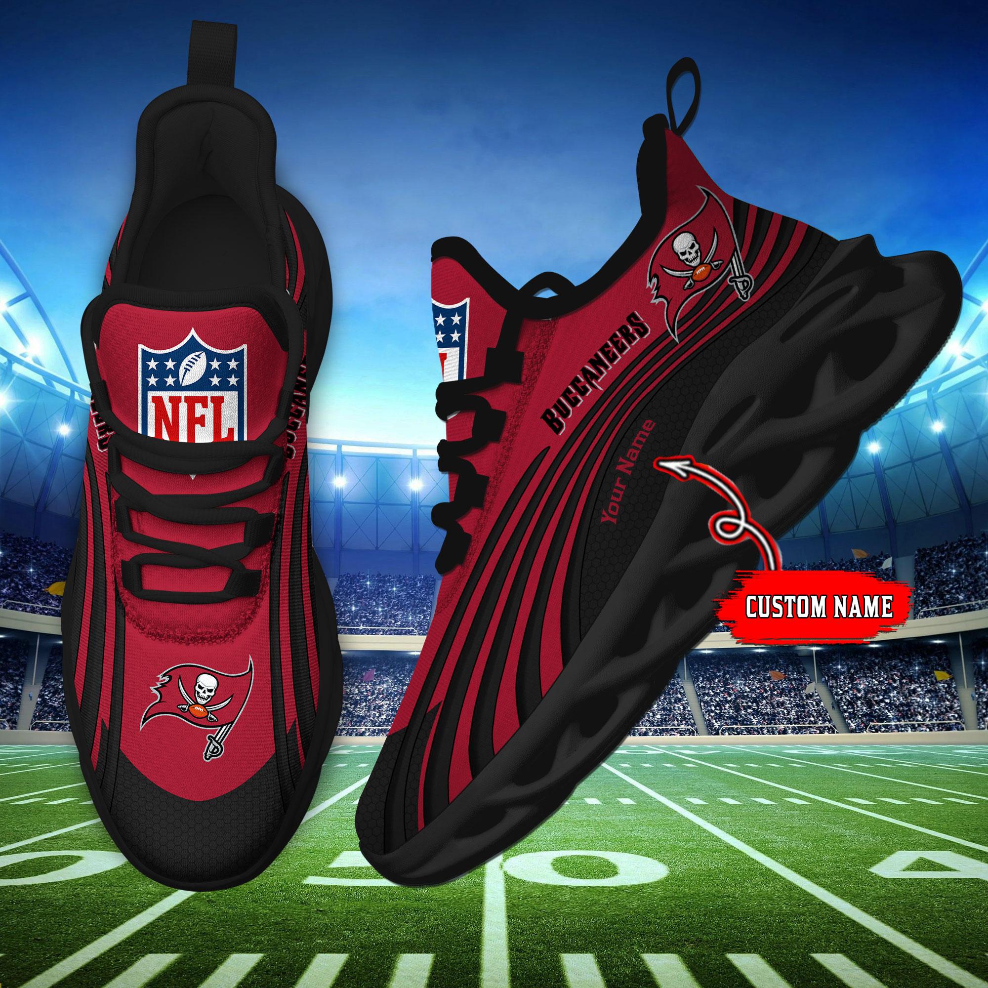 Ideafootwear Tampa Bay Buccaneers Max Soul Shoes Sneakers For Men And Women