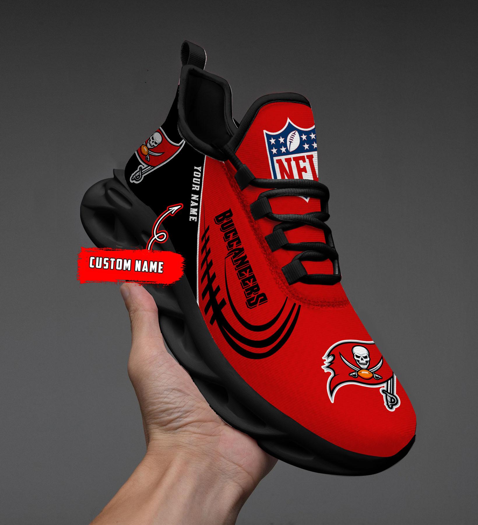 Ideafootwear Tampa Bay Buccaneers Max Soul Shoes Sneakers For Men And Women