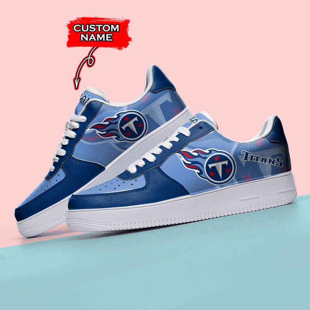Ideafootwear Tennessee Titans NFL Air Low-Top Sneakers Shoes For Men And Women