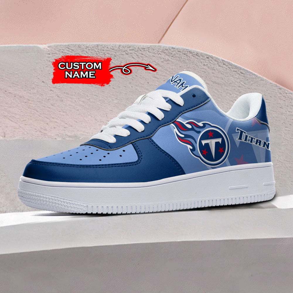 Ideafootwear Tennessee Titans NFL Air Low-Top Sneakers Shoes For Men And Women