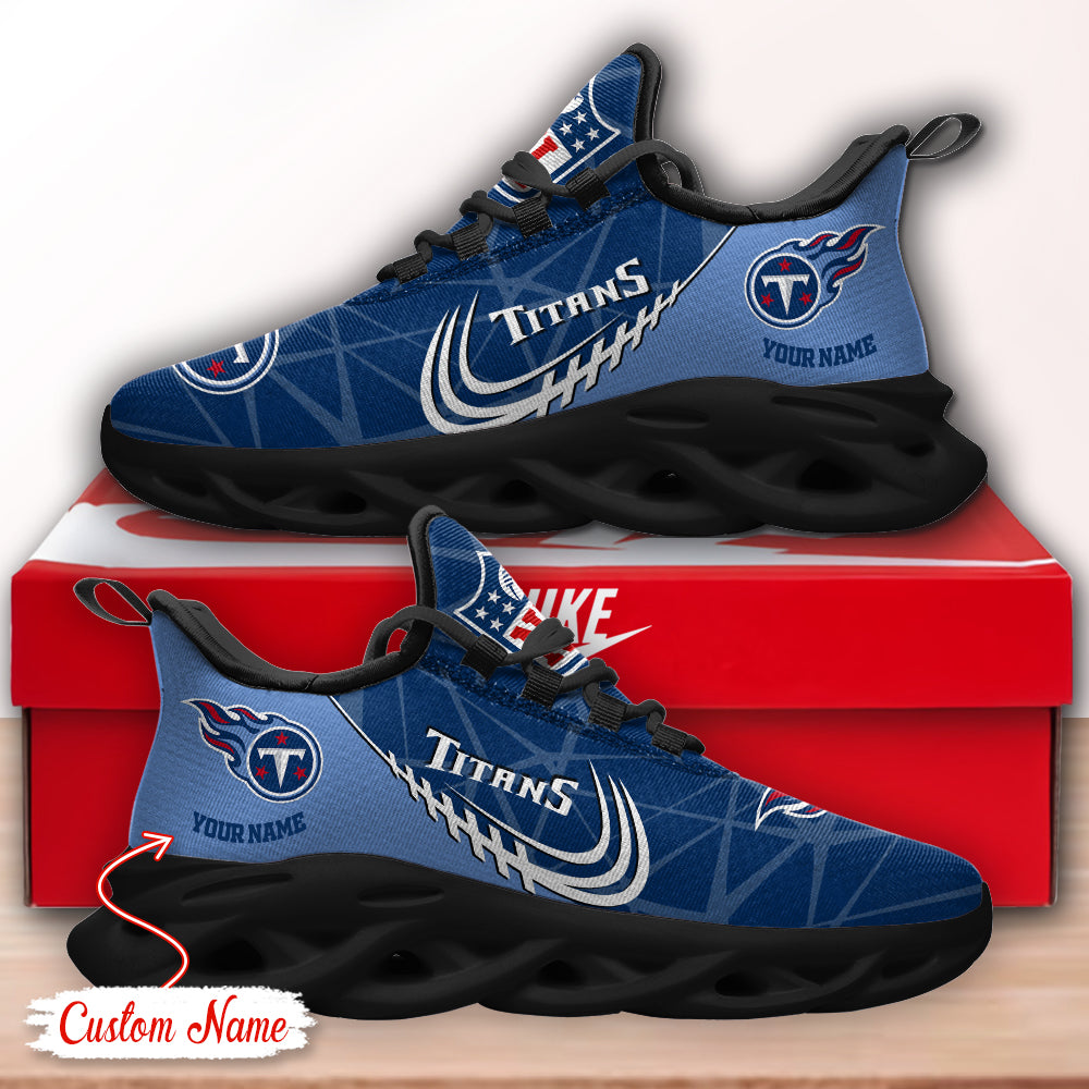 Ideafootwear Tennessee Titans NFL Max Soul Shoes Sneakers For Men And Women