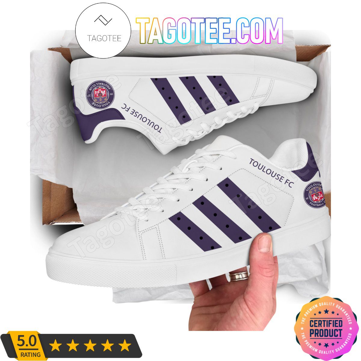 Ideafootwear Toulouse FC Skate Stan Shoes Sneakes For Men And Women