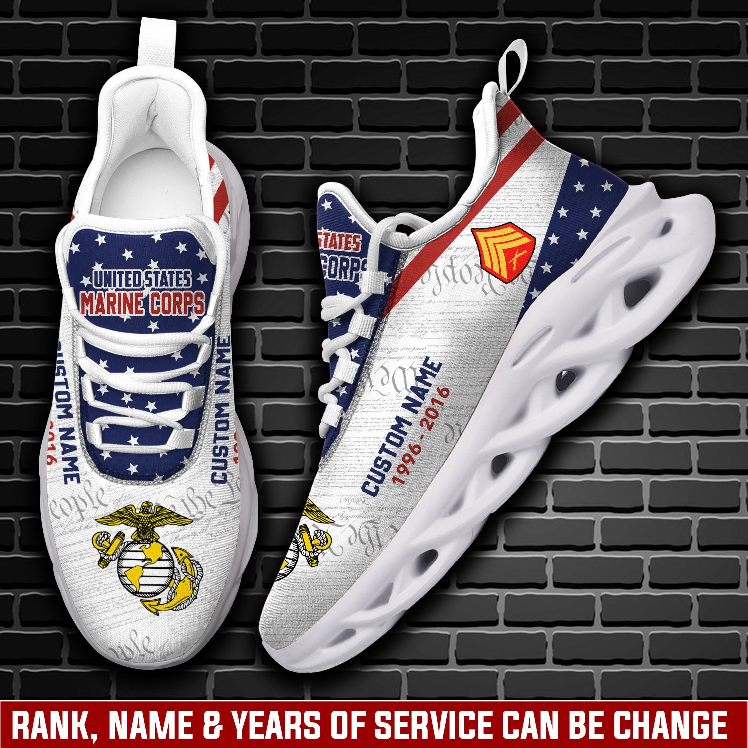 Ideafootwear US Marine Corps Max Soul Shoes Sneakers For Men And Women