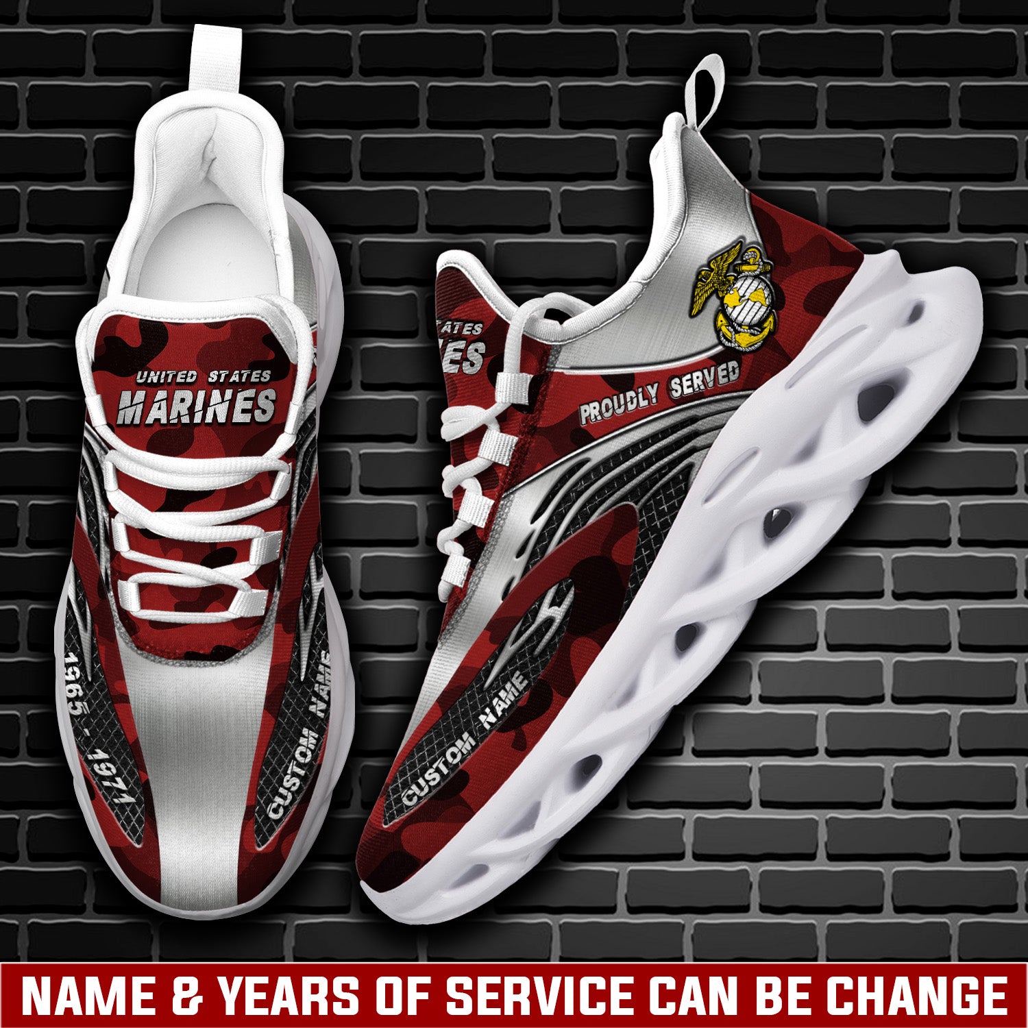 Ideafootwear US Marine Corps Max Soul Shoes Sneakers For Men And Women