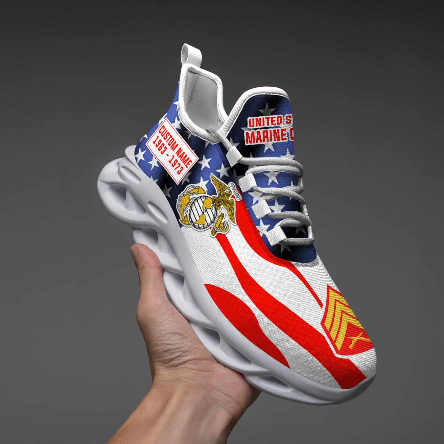 Ideafootwear US Marine Corps Max Soul Shoes Sneakers For Men And Women