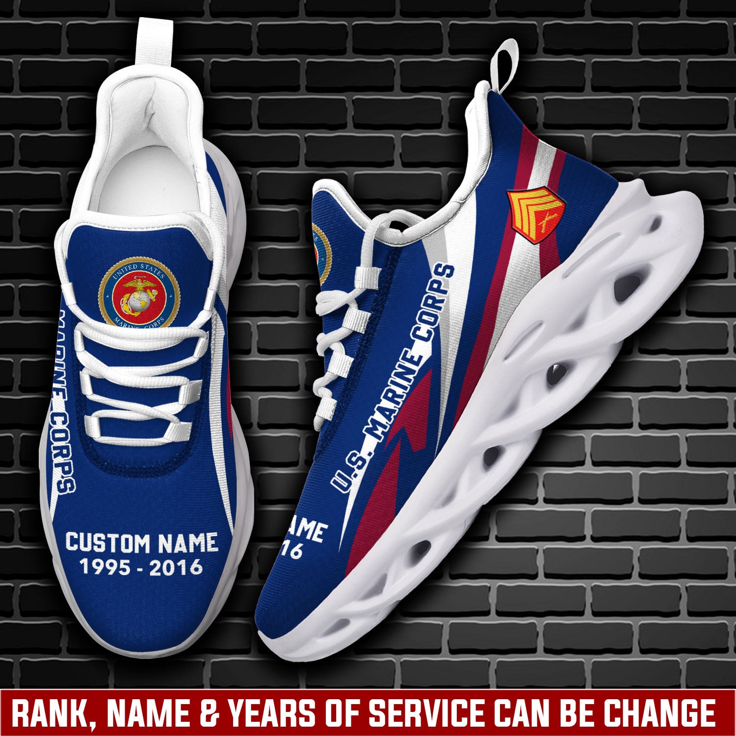Ideafootwear US Marine Corps Max Soul Shoes Sneakers For Men And Women