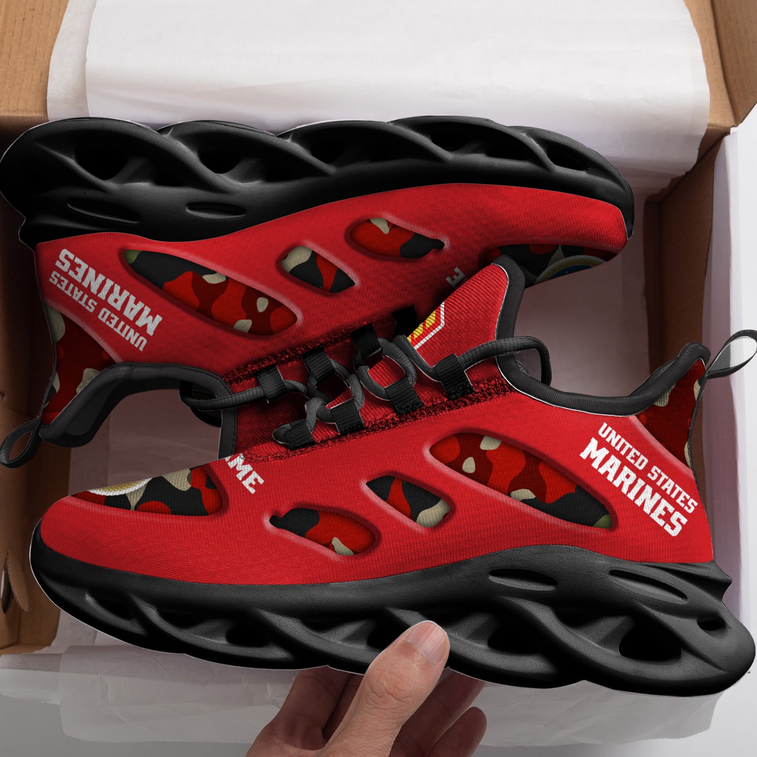 Ideafootwear US Marine Corps Max Soul Shoes Sneakers For Men And Women