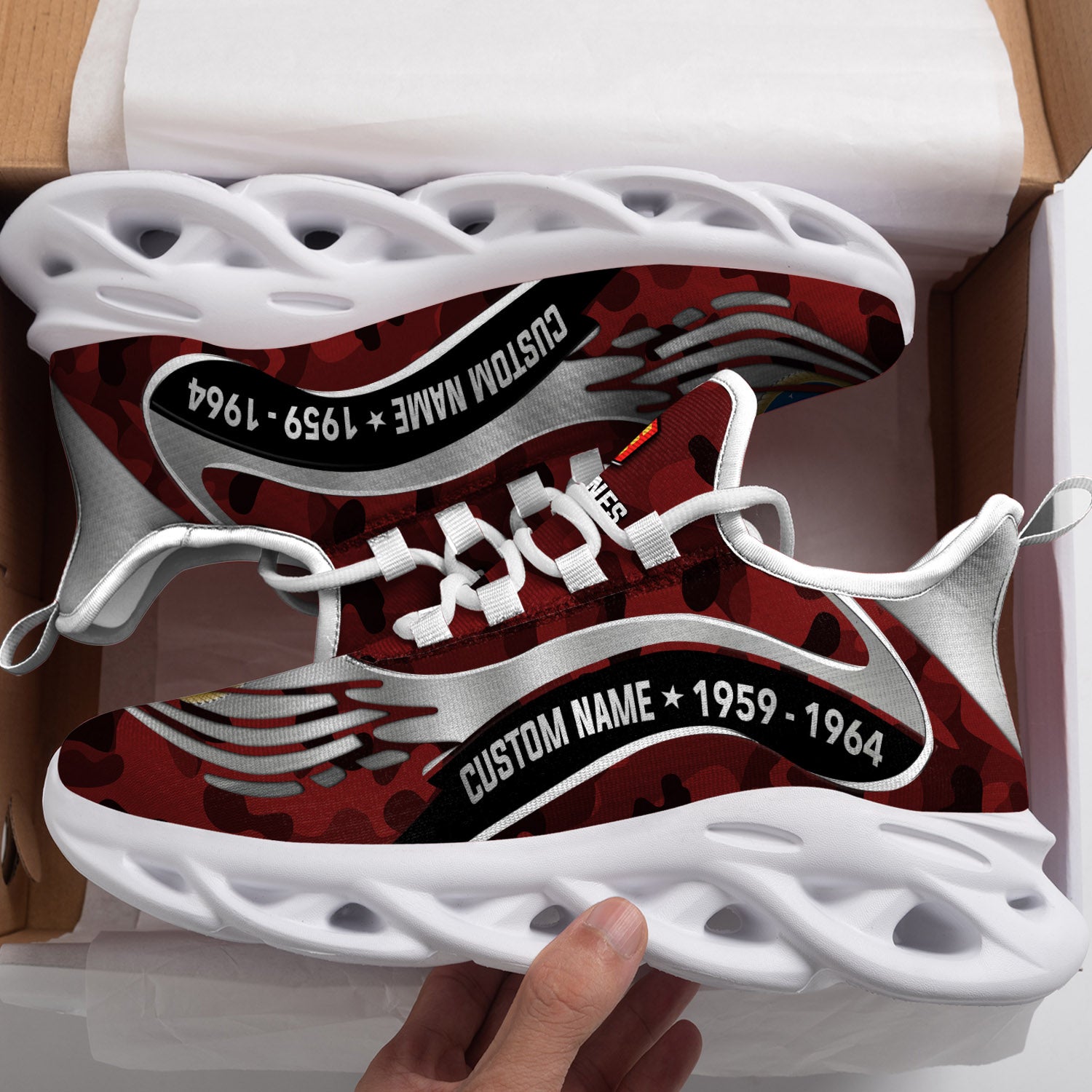 Ideafootwear US Marine Corps Max Soul Shoes Sneakers For Men And Women