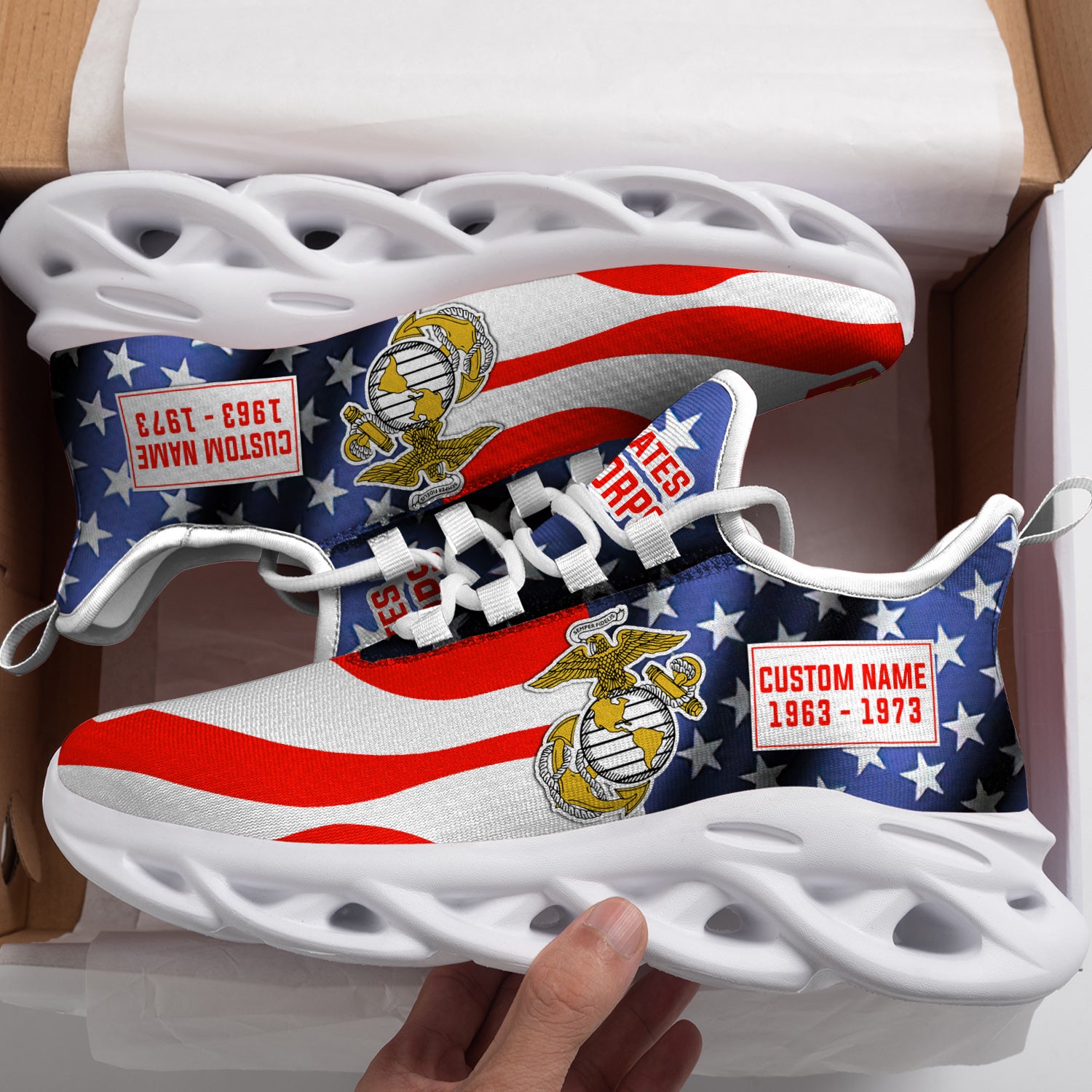 Ideafootwear US Marine Corps Max Soul Shoes Sneakers For Men And Women