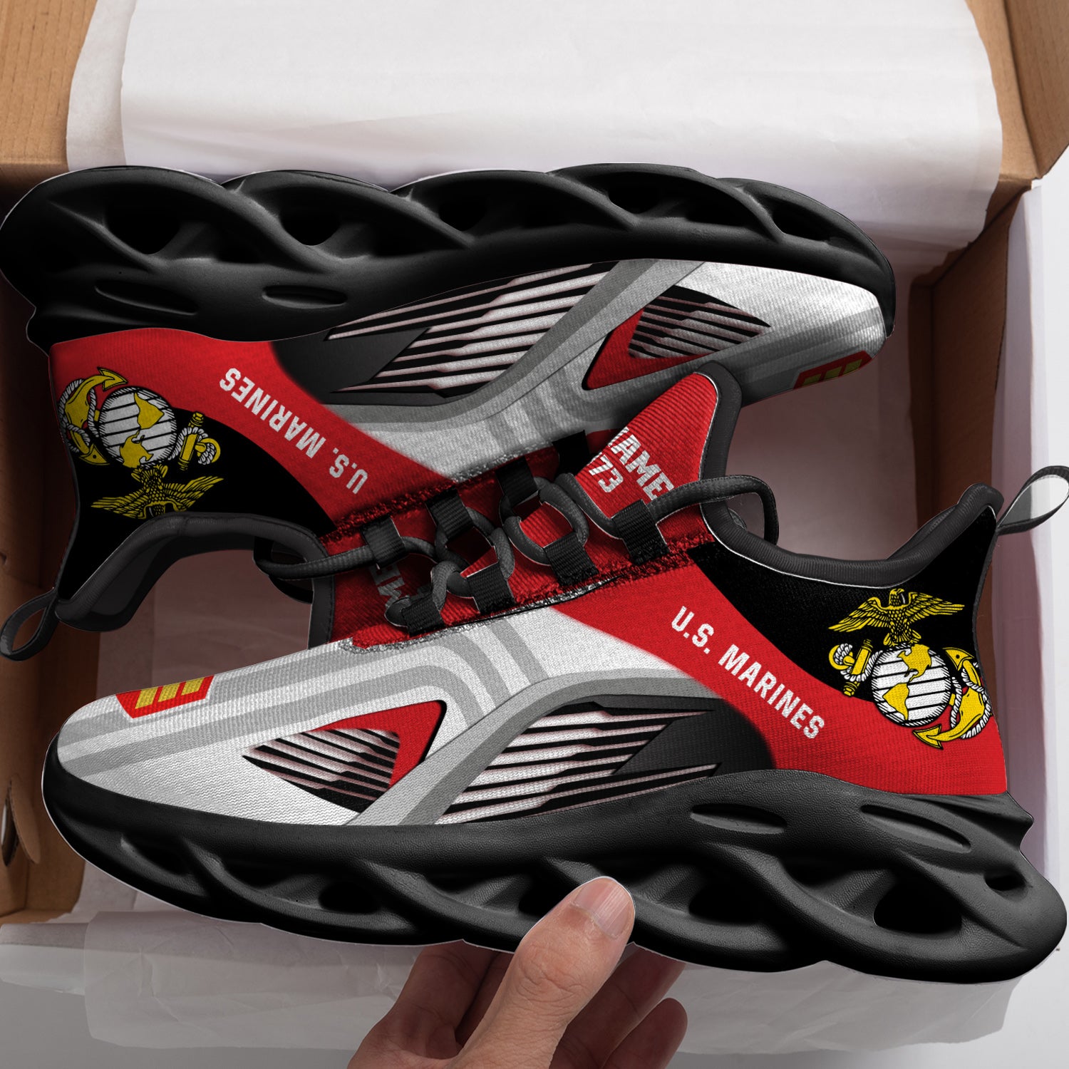Ideafootwear US Marine Corps Max Soul Shoes Sneakers For Men And Women