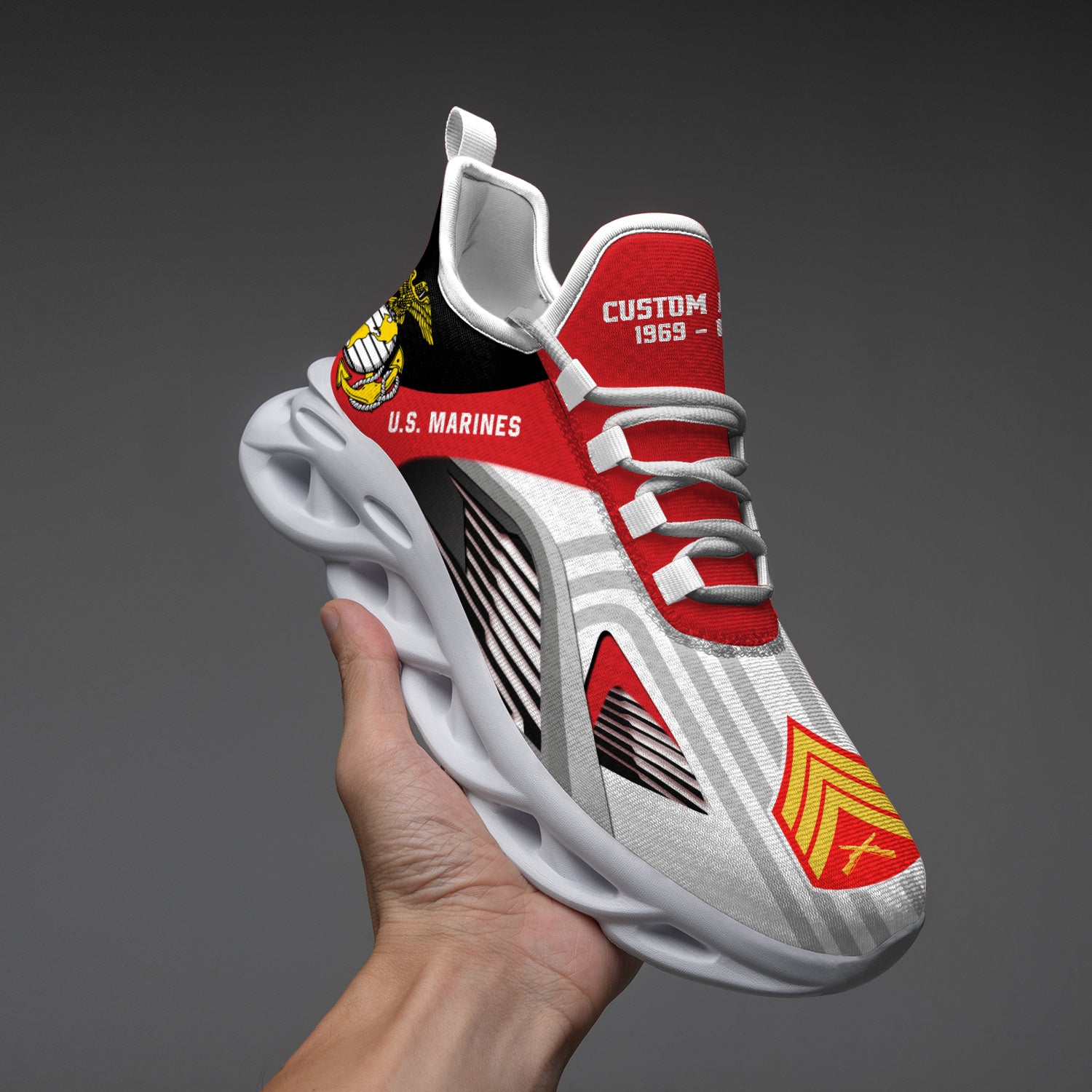 Ideafootwear US Marine Corps Max Soul Shoes Sneakers For Men And Women