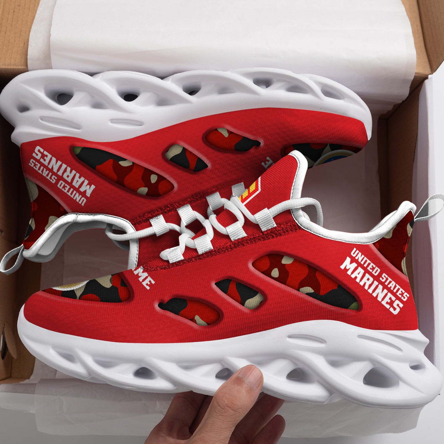 Ideafootwear US Marine Corps Max Soul Shoes Sneakers For Men And Women