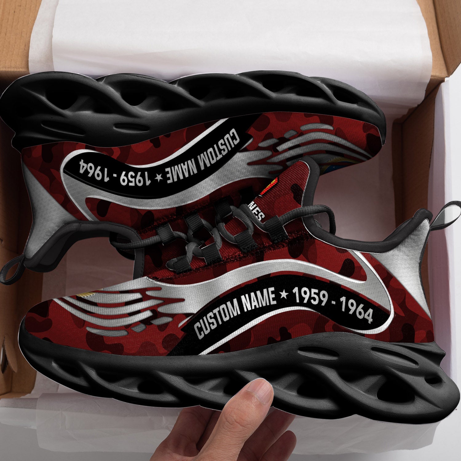Ideafootwear US Marine Corps Max Soul Shoes Sneakers For Men And Women