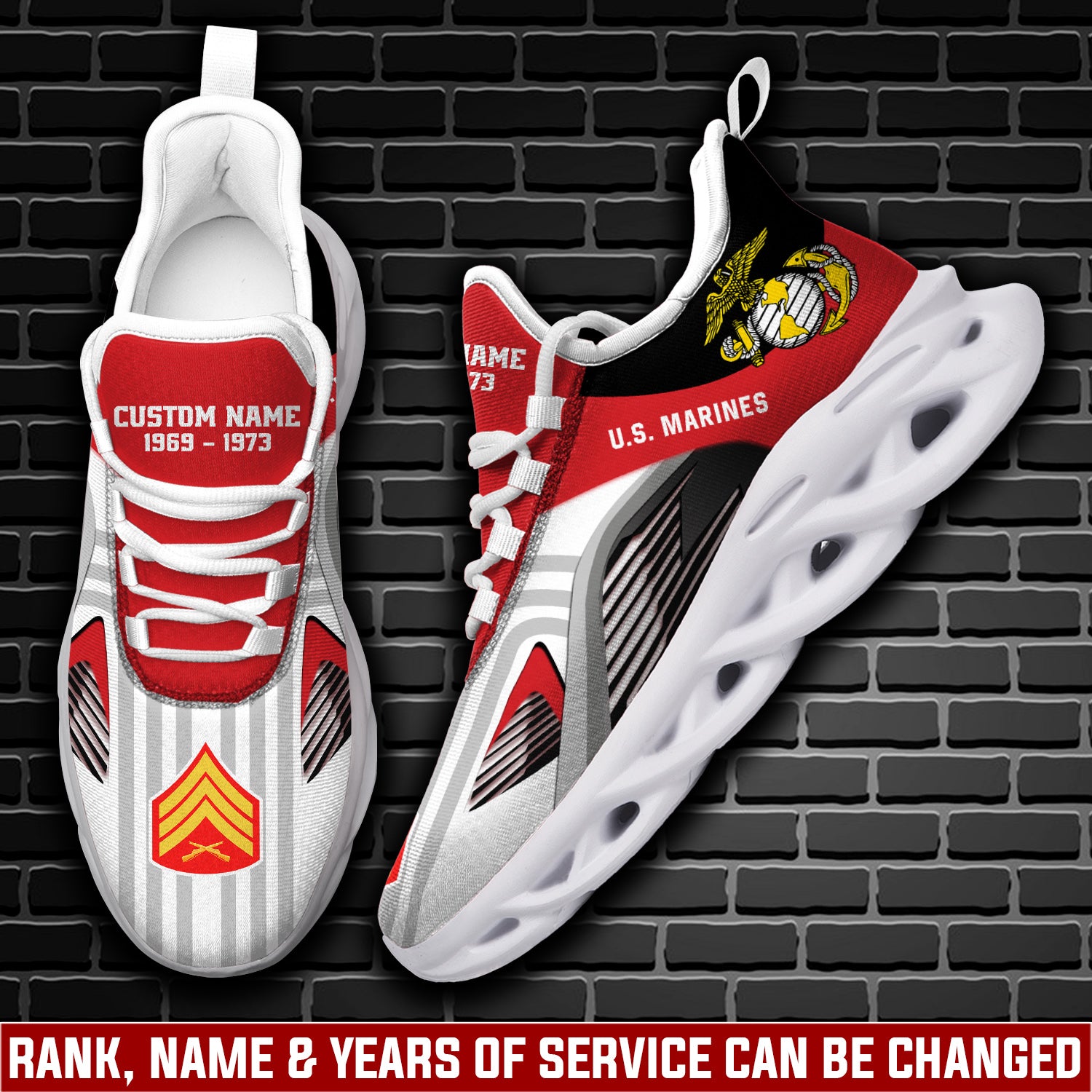 Ideafootwear US Marine Corps Max Soul Shoes Sneakers For Men And Women