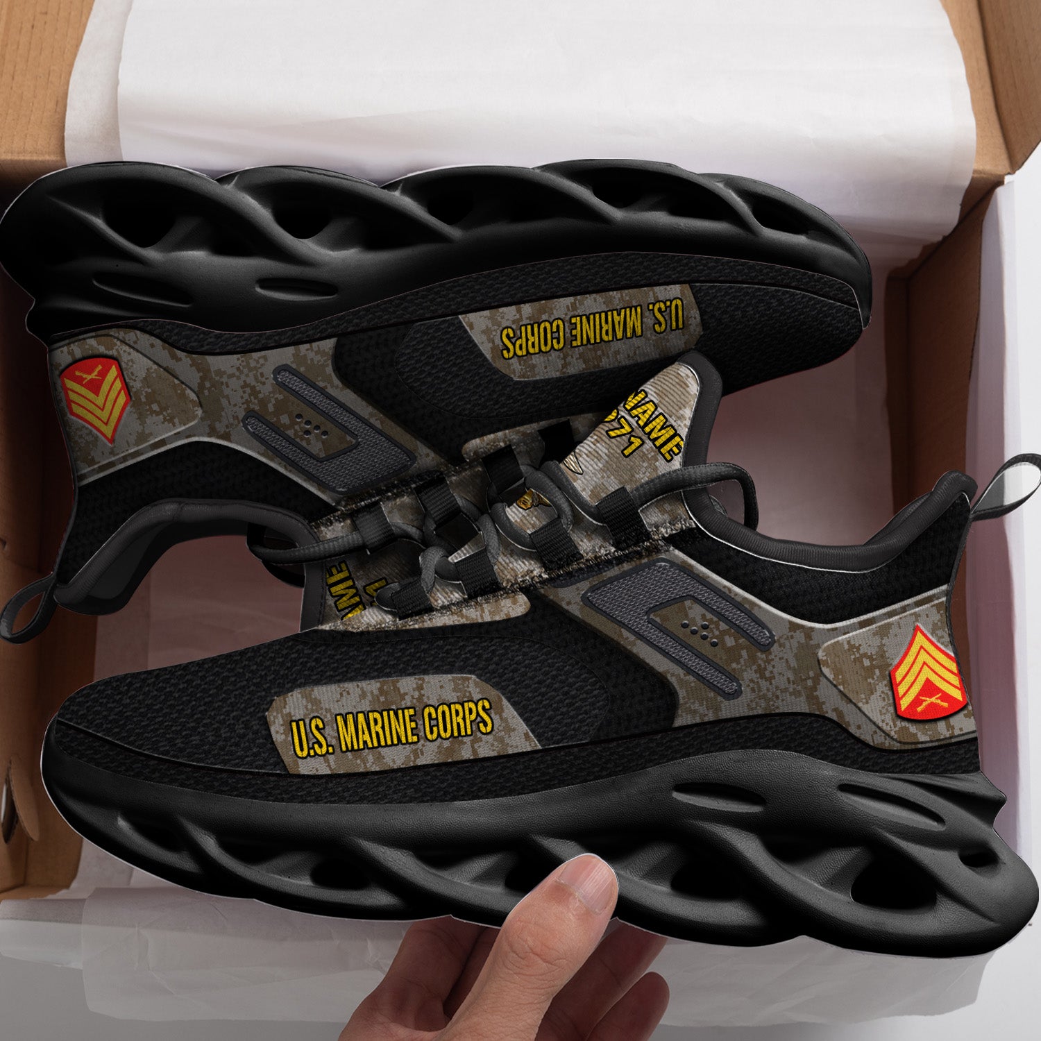 Ideafootwear US Marine Corps Max Soul Shoes Sneakers For Men And Women